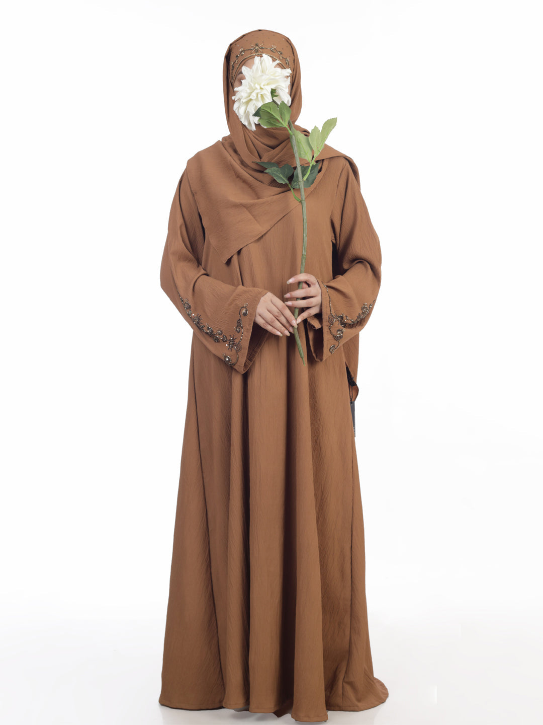 Sarah Handwork Abaya with Luxury Hijab Set
