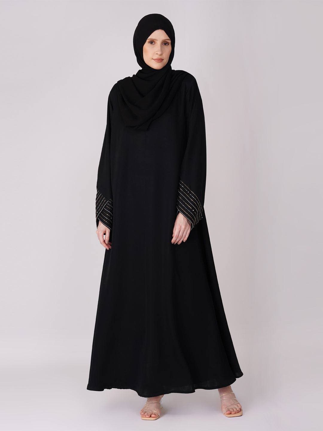 Kehkeshan Rose Handwork Abaya Set