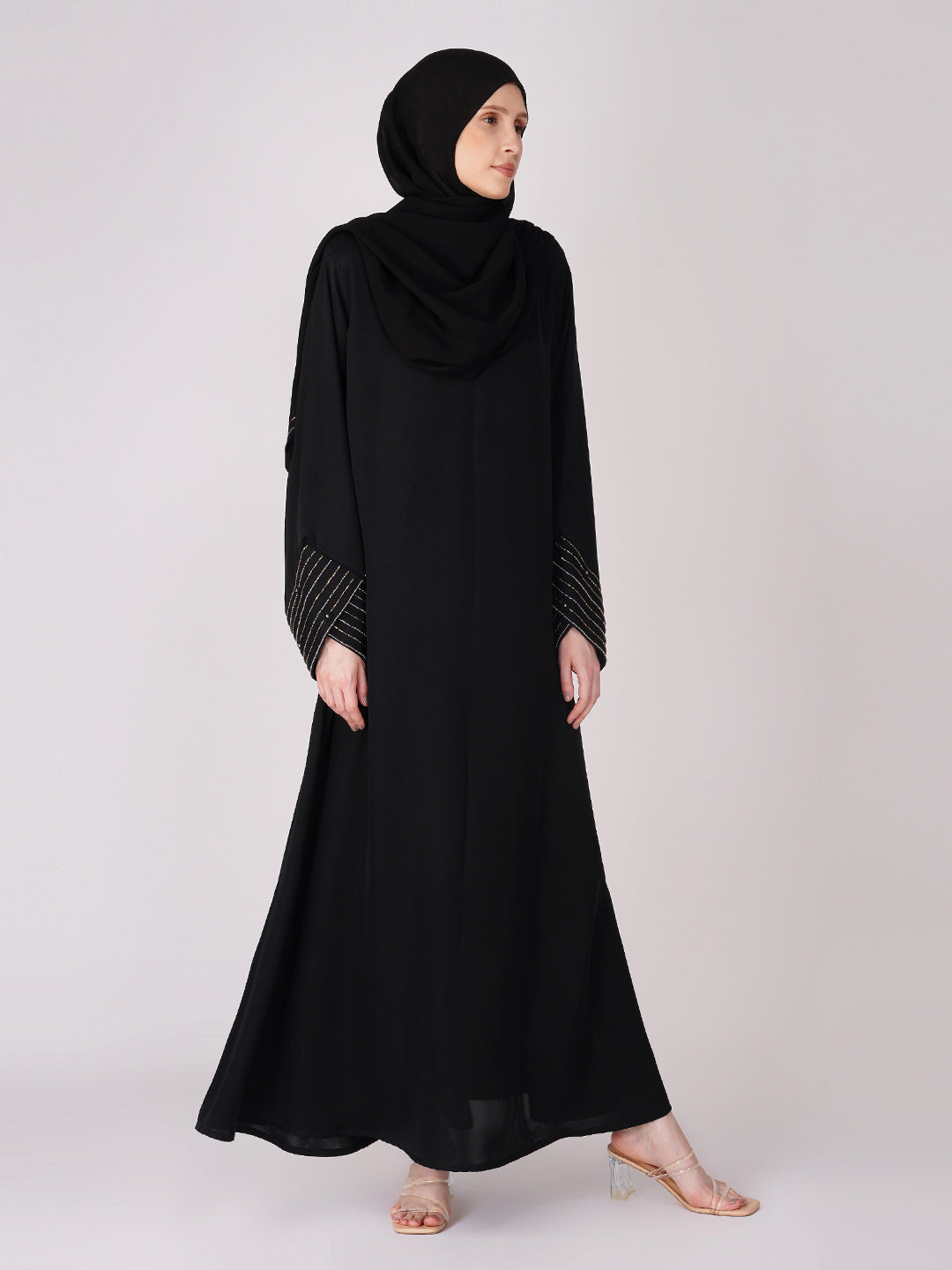 Kehkeshan Rose Handwork Abaya Set