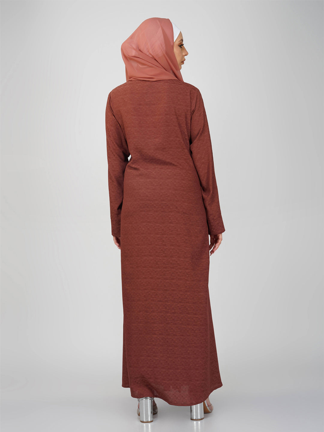 Saida Front Open Pleated Abaya Set