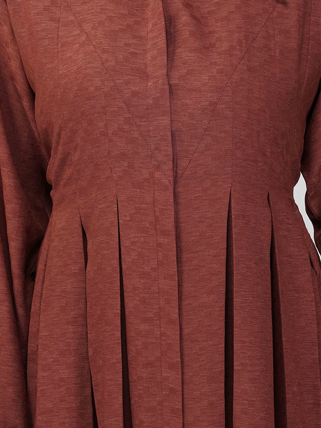 Saida Front Open Pleated Abaya Set