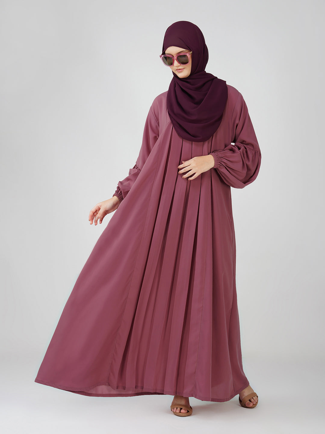 Fayza Pleated Abaya Set