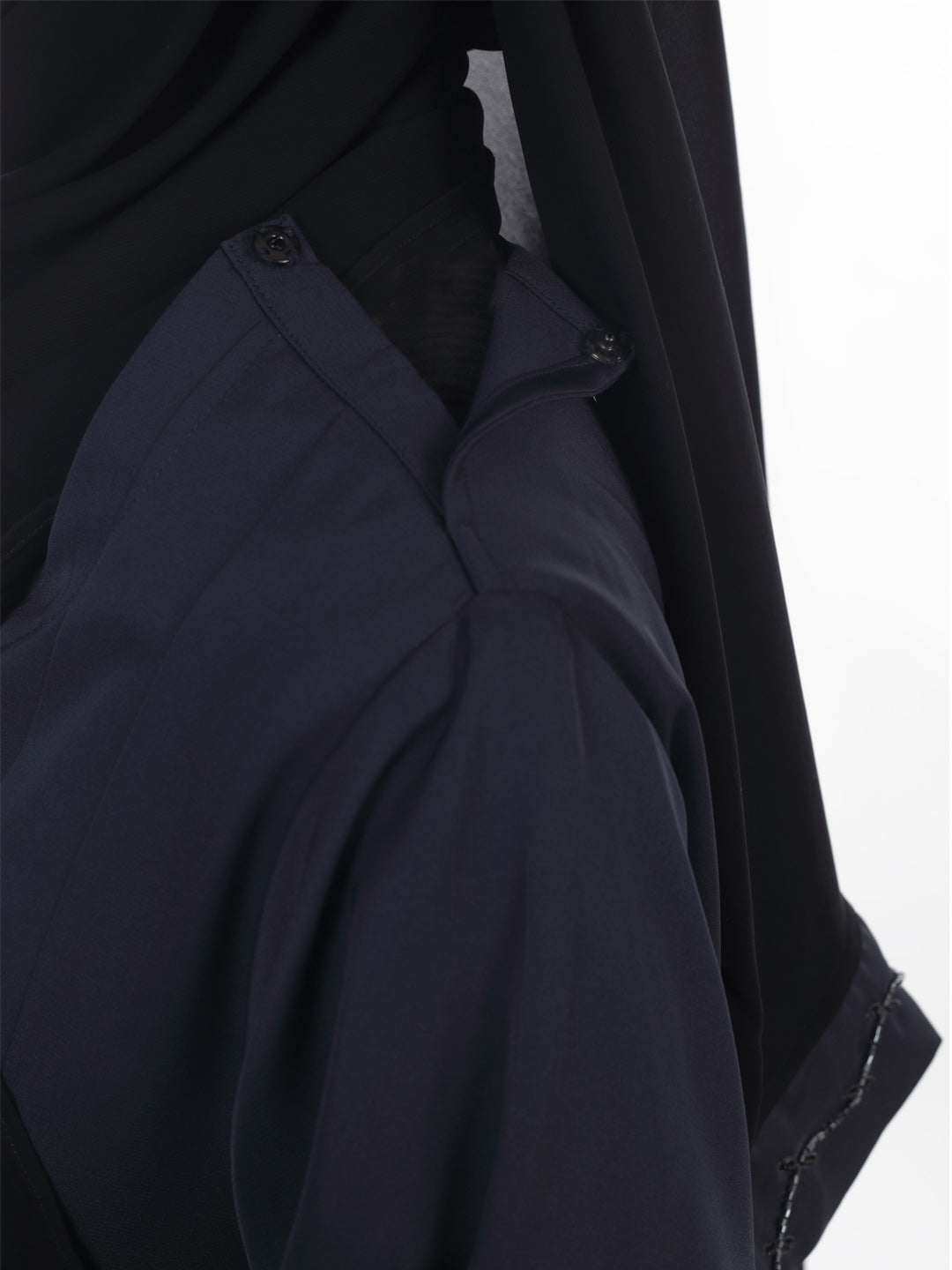 Naziya Front Pleated Handwork Cuff Abaya