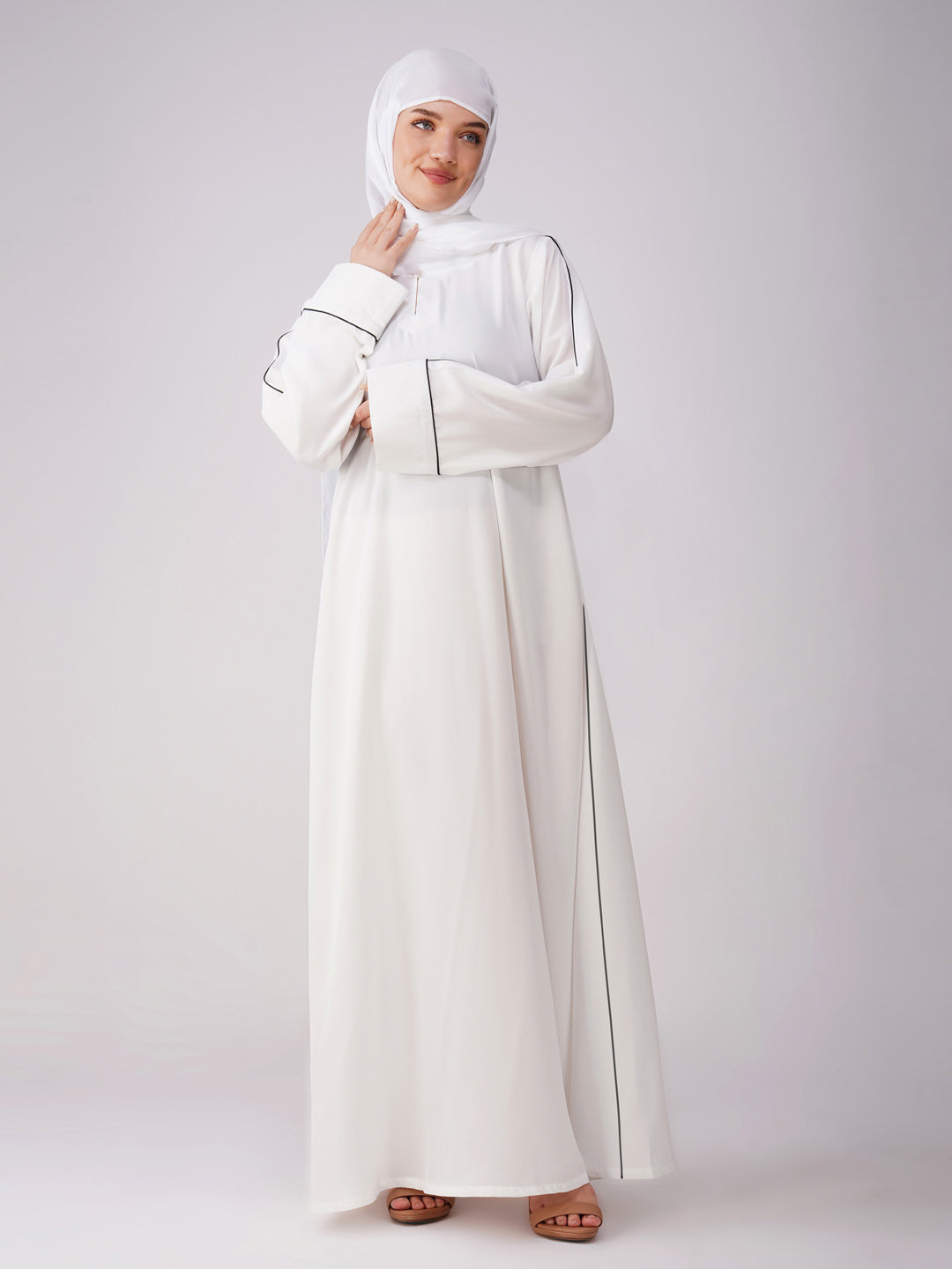 Sauda Piping Nida Abaya Set