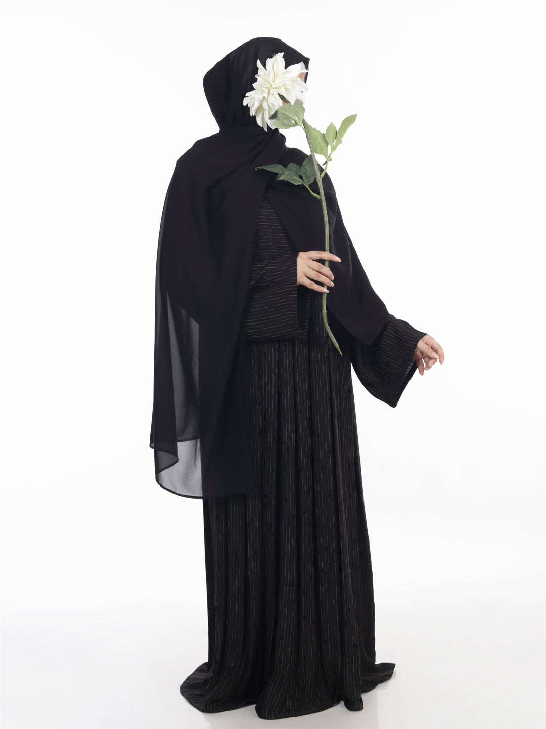 Pleated Waist Nursing Abaya