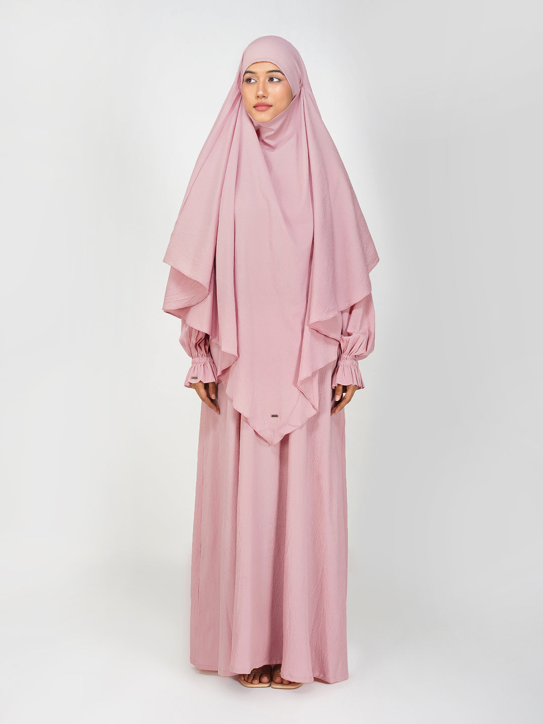Nazish Blush Pink Abaya Set