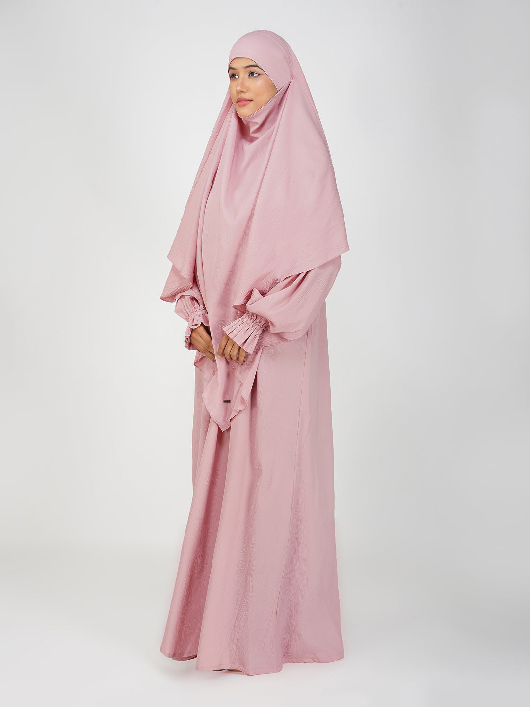 Nazish Blush Pink Abaya Set