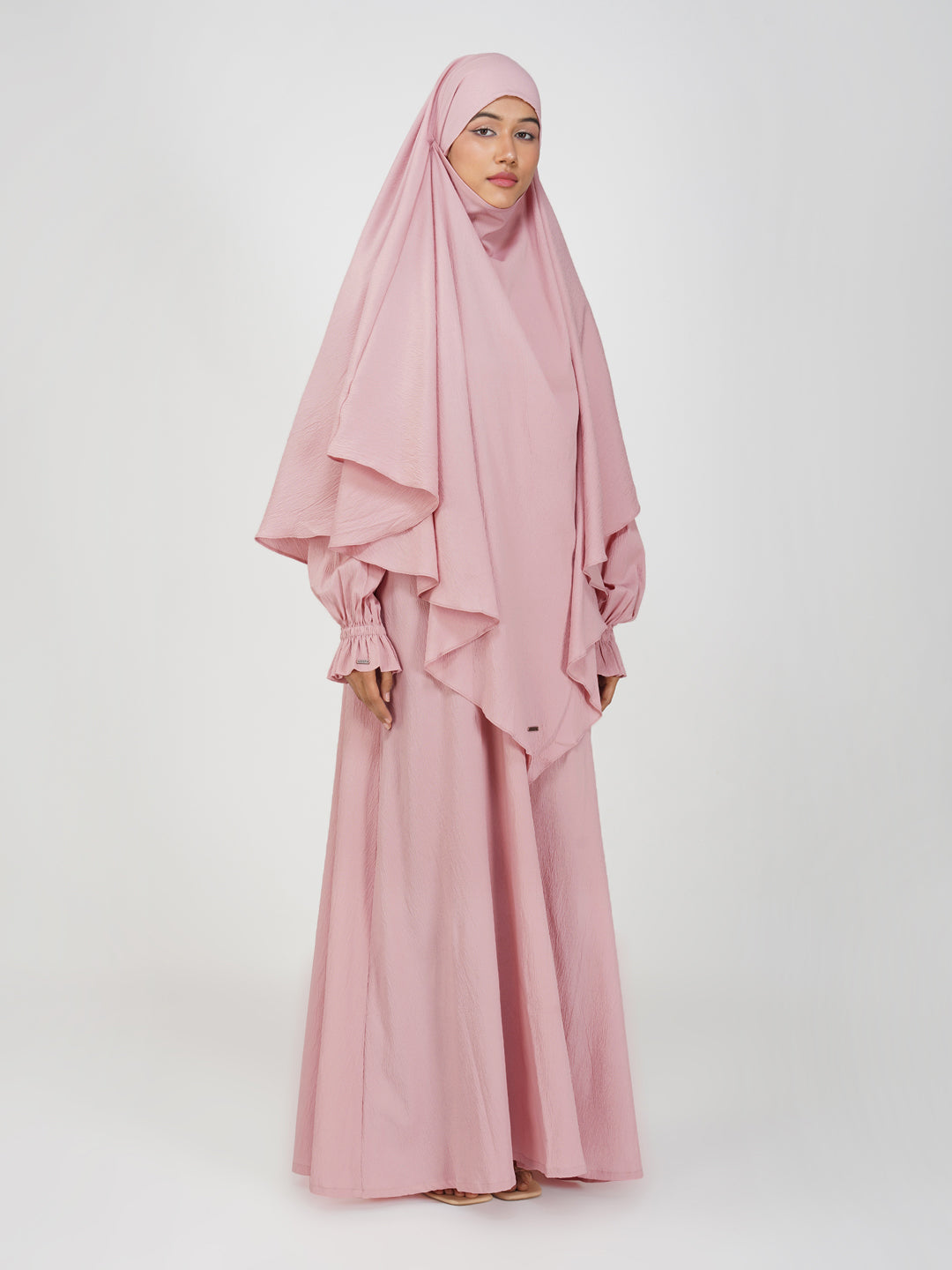 Nazish Blush Pink Abaya Set