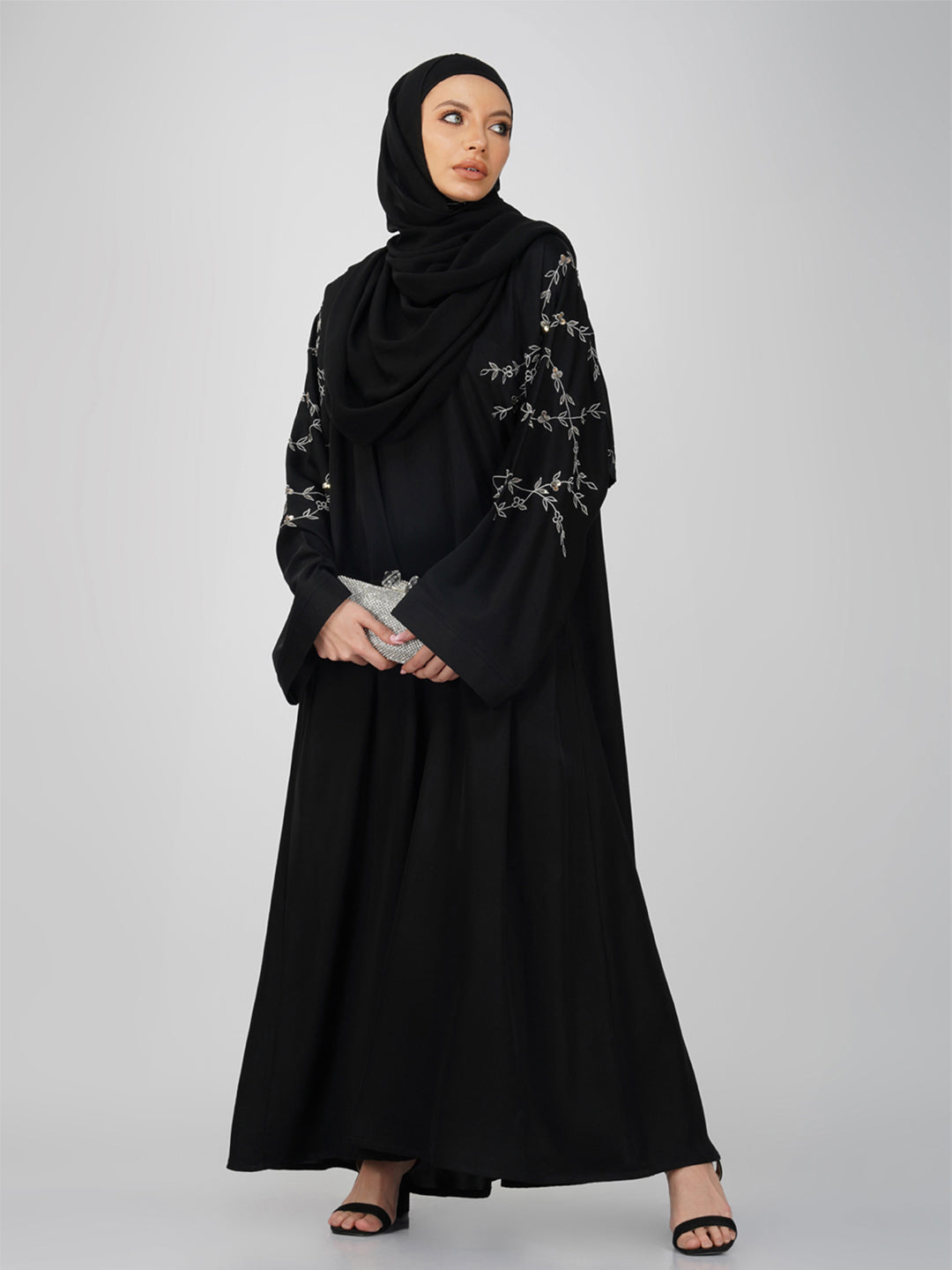 Rashika Tiara Braid Embroidery Abaya
