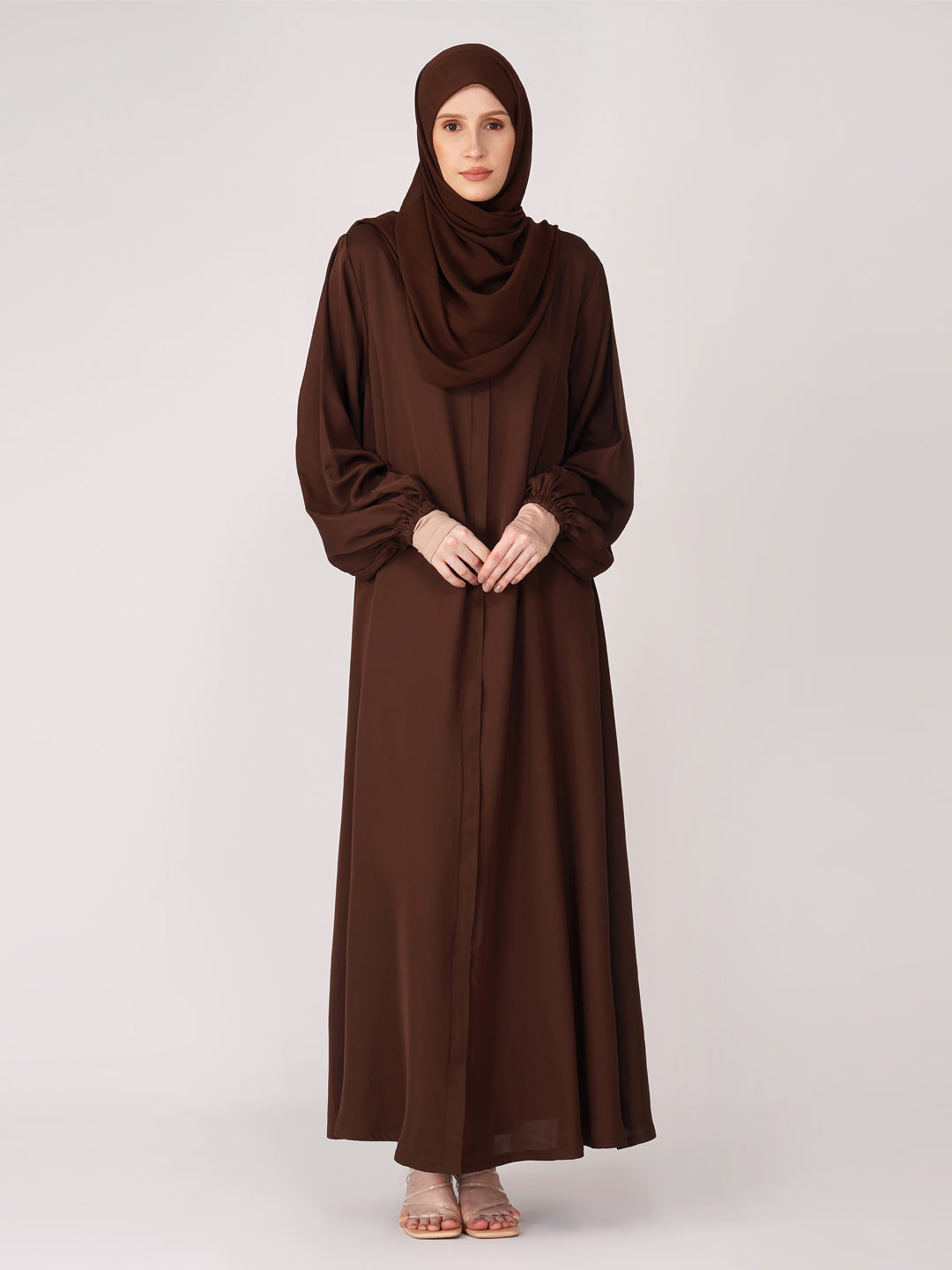 Classic Front Open Abaya Set