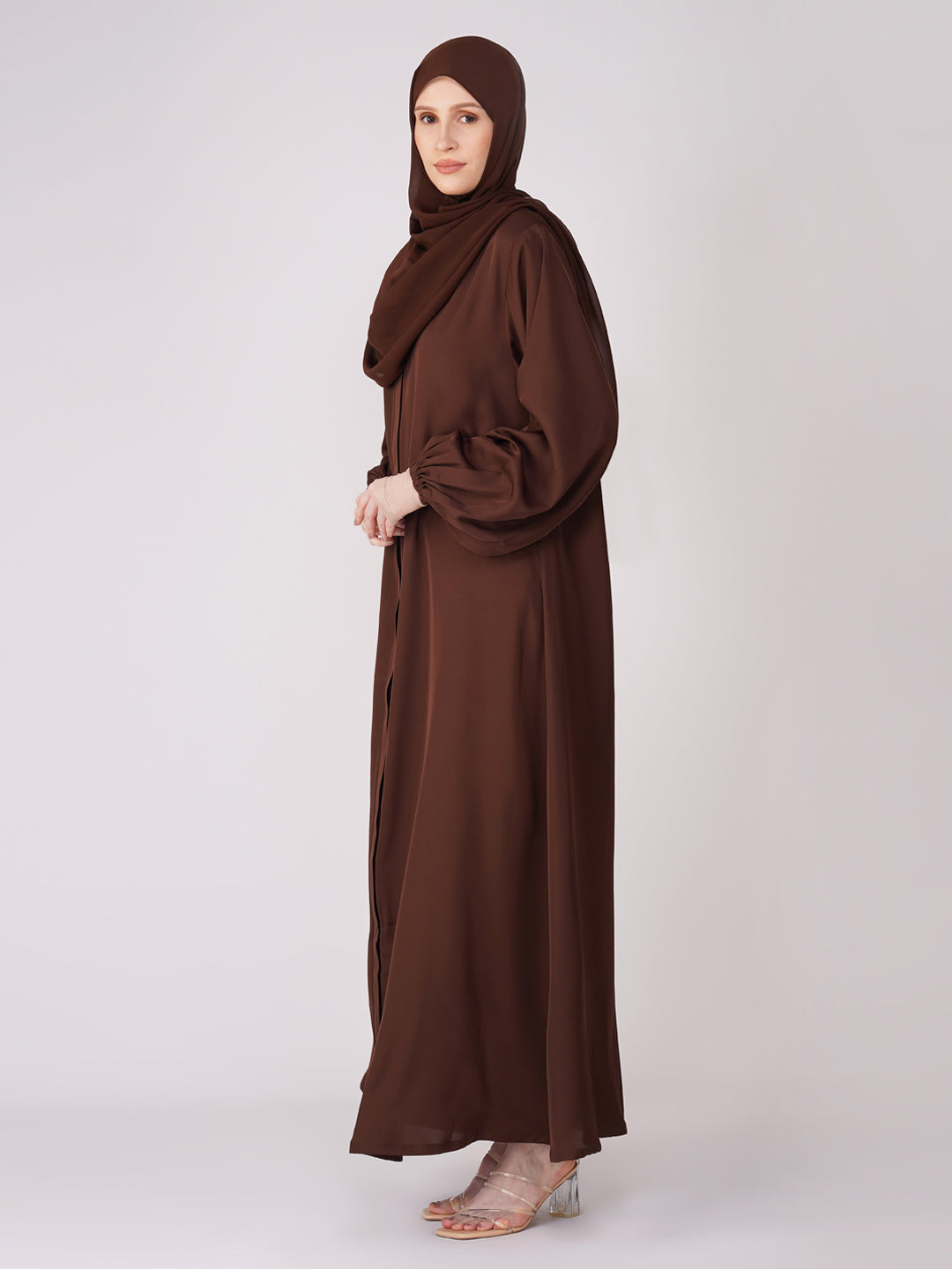 Classic Front Open Abaya Set