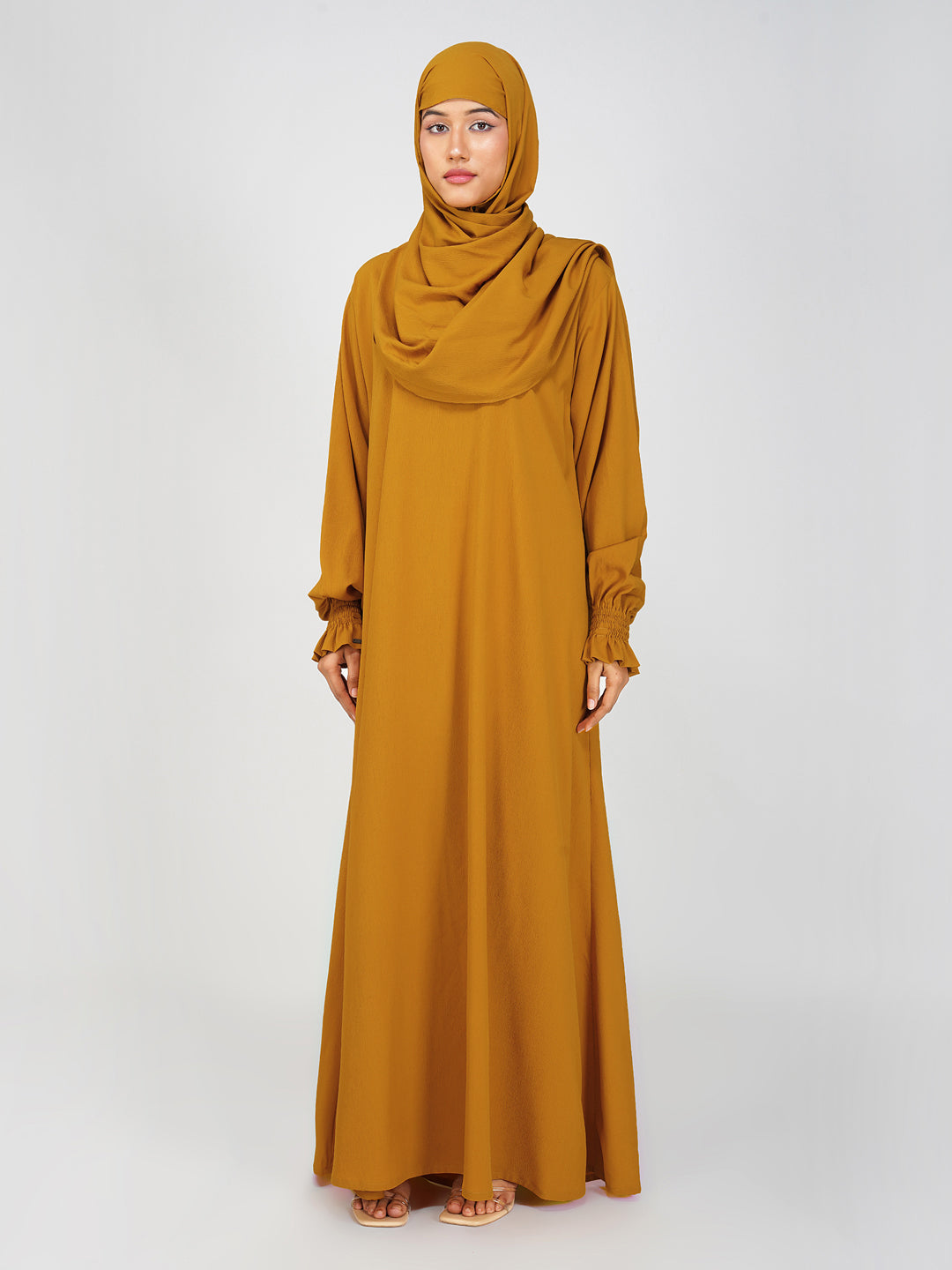 Shahina Mustard Abaya Set