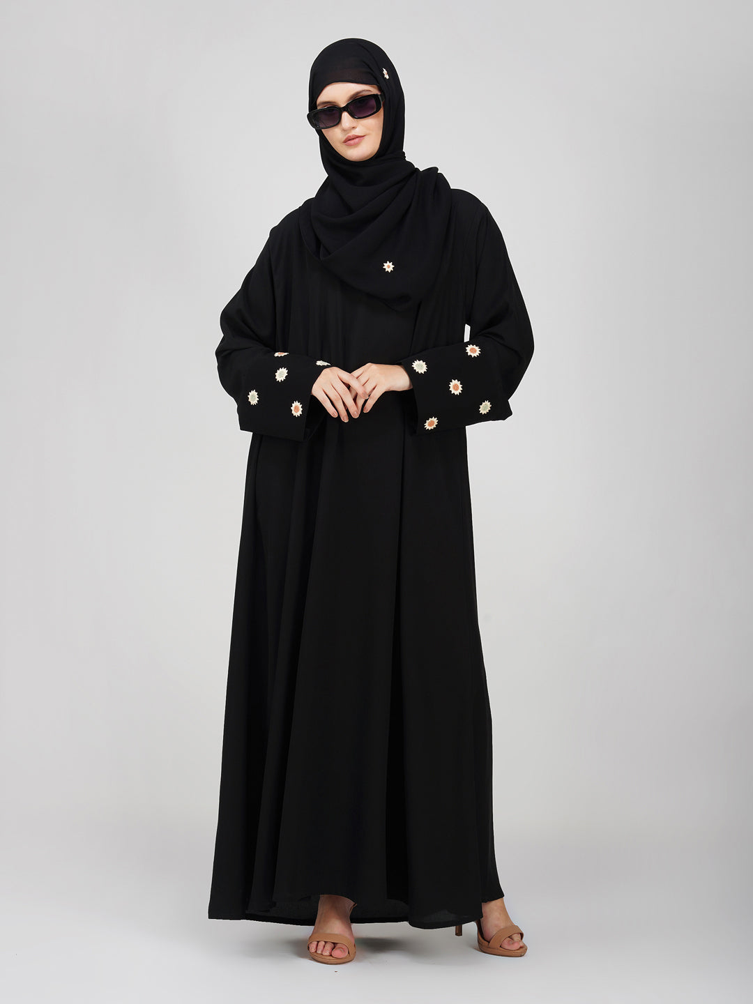 Sunflower Handwork Abaya Set