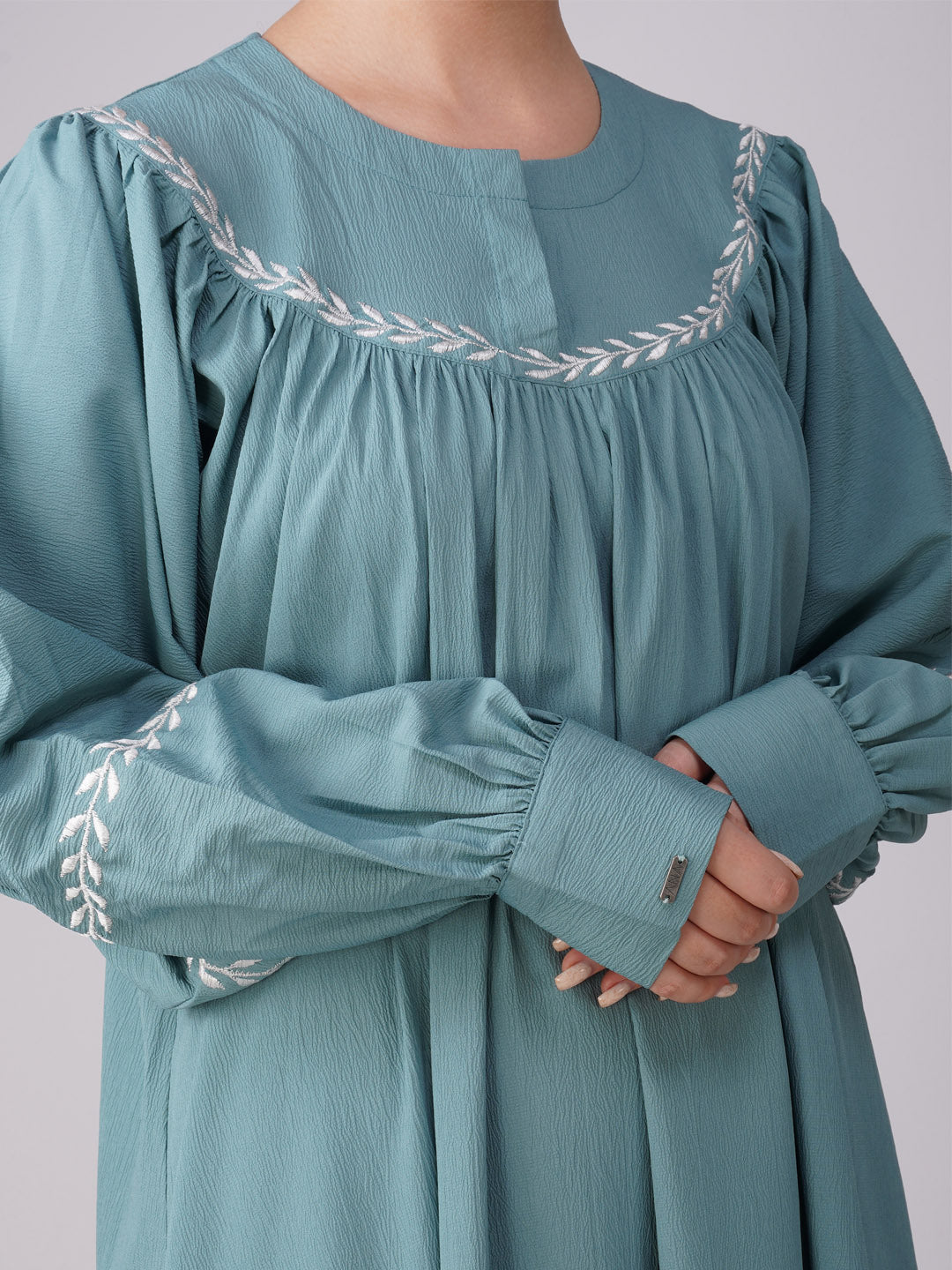 Ramsha Yoke Gather Embroidered Abaya
