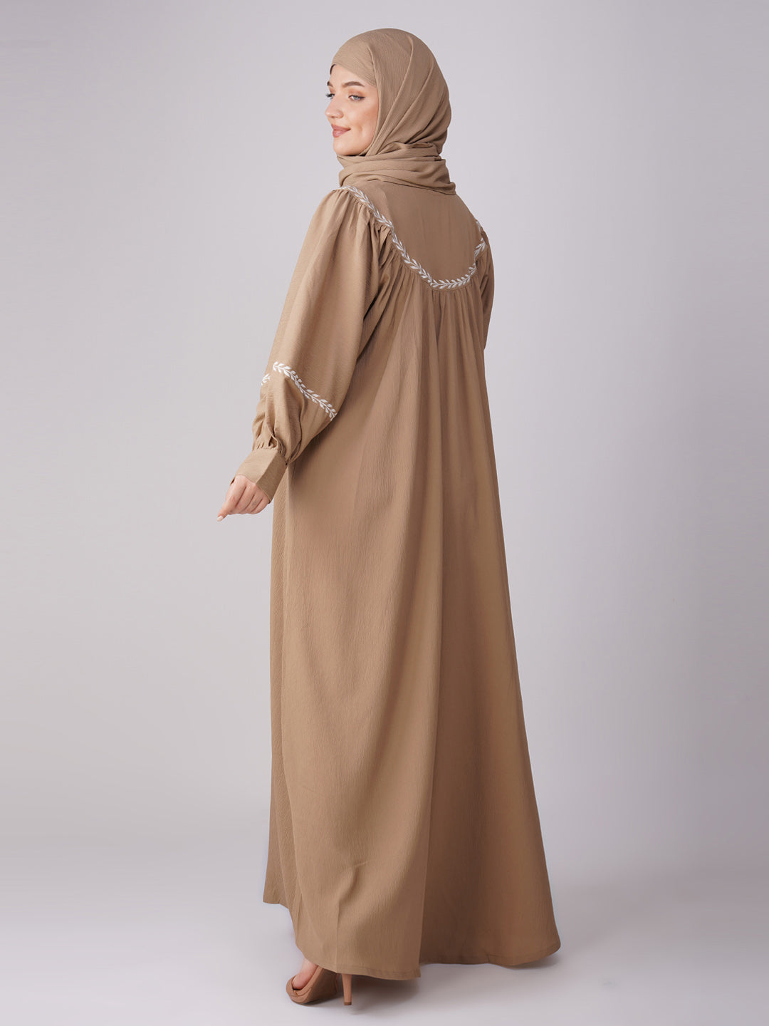 Ramsha Yoke Gather Embroidered Abaya