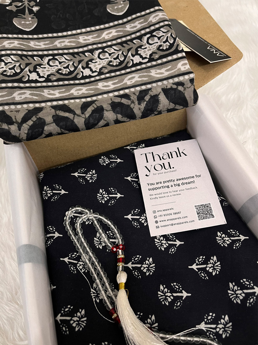 Classic Black Hadiya Box | Budget Friendly Gift Hamper | Perfect For Ammi, Sister, Wife, Family