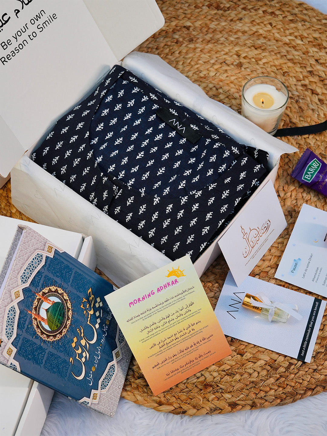 Asma Hadiya Box | Ihram Essentials Gift Hamper | Perfect for Family, Sister, Ammi, Friend,Â Relatives