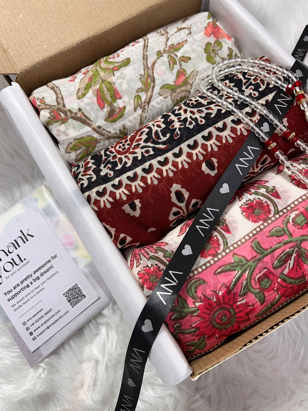 Rahmah Hadiya Box | Budget Friendly Namaz Dupatta Set | Perfect For Ammi, Sister, Wife, Family