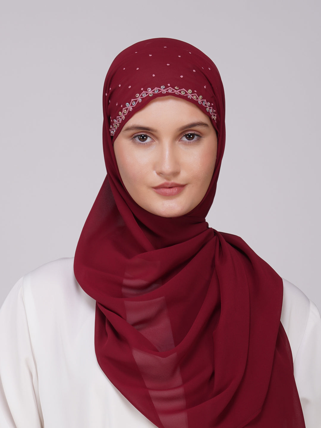 Fatima Hijab - Maroon