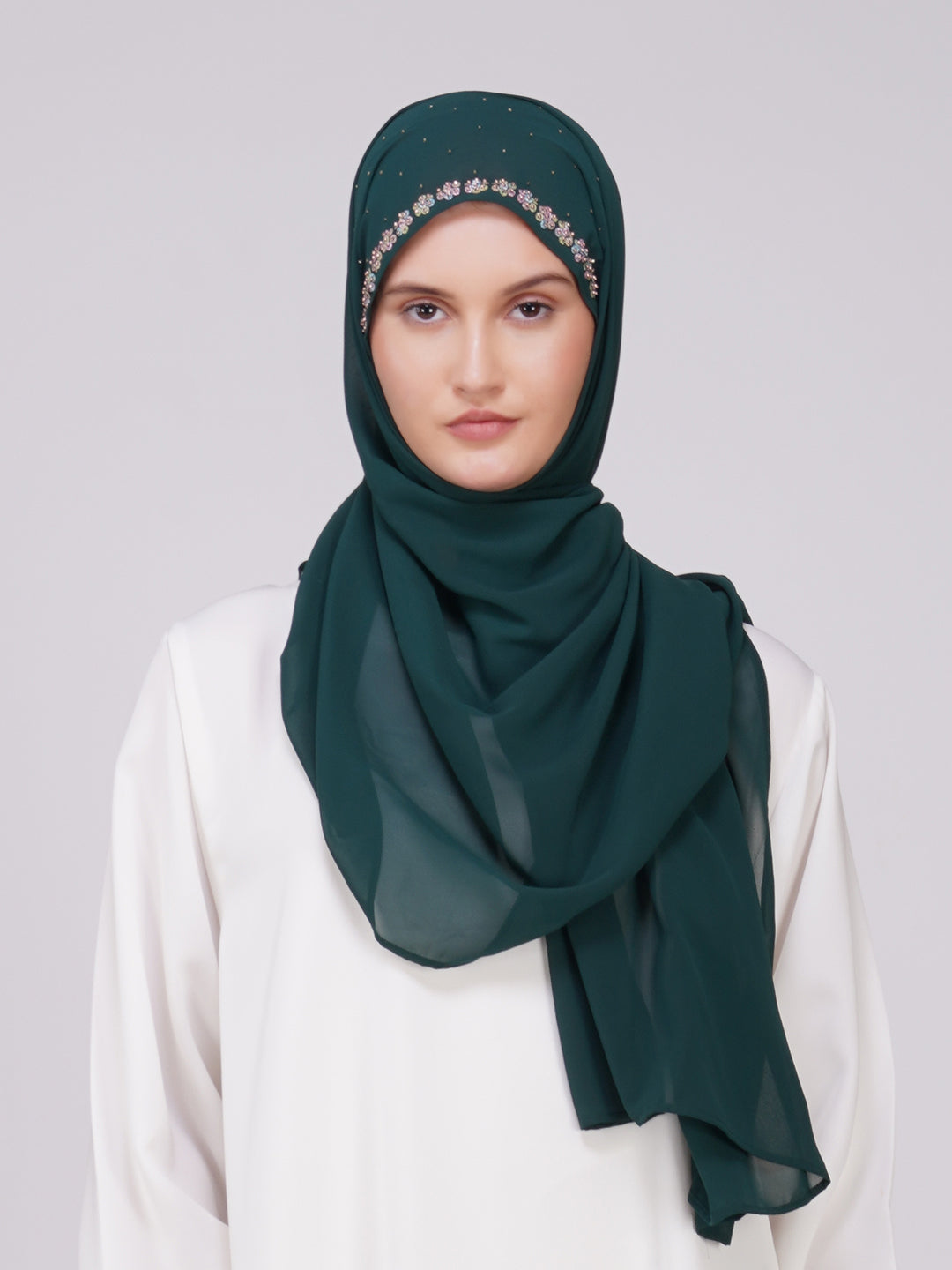 Fatima Hijab - Bottle Green