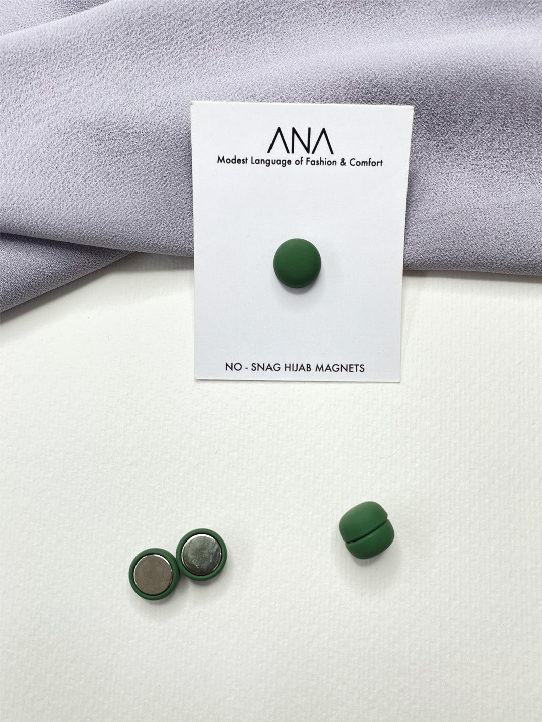 Round Matte Hijab Magnet-Set Of 2