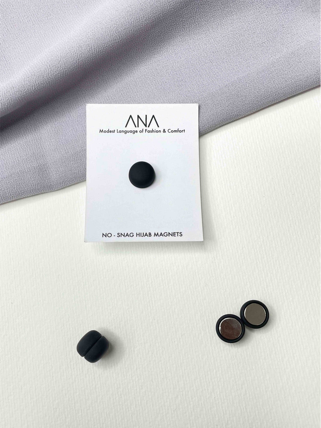 Round Matte Hijab Magnet-Set Of 2