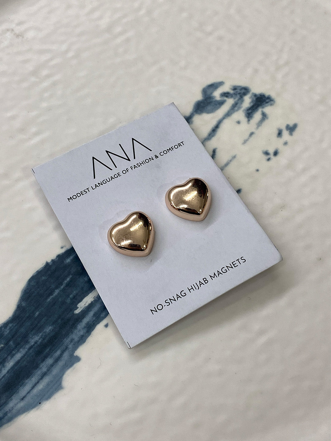 Hearts Metallic Hijab Magnet-Set of 2