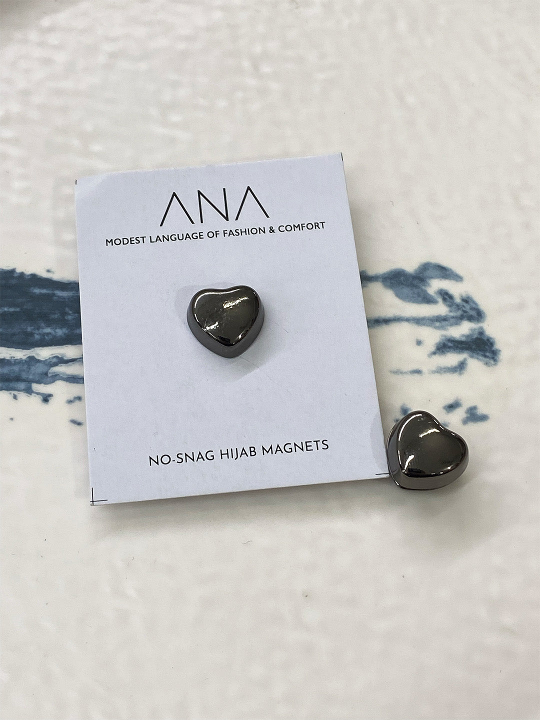Hearts Metallic Hijab Magnet-Set of 2