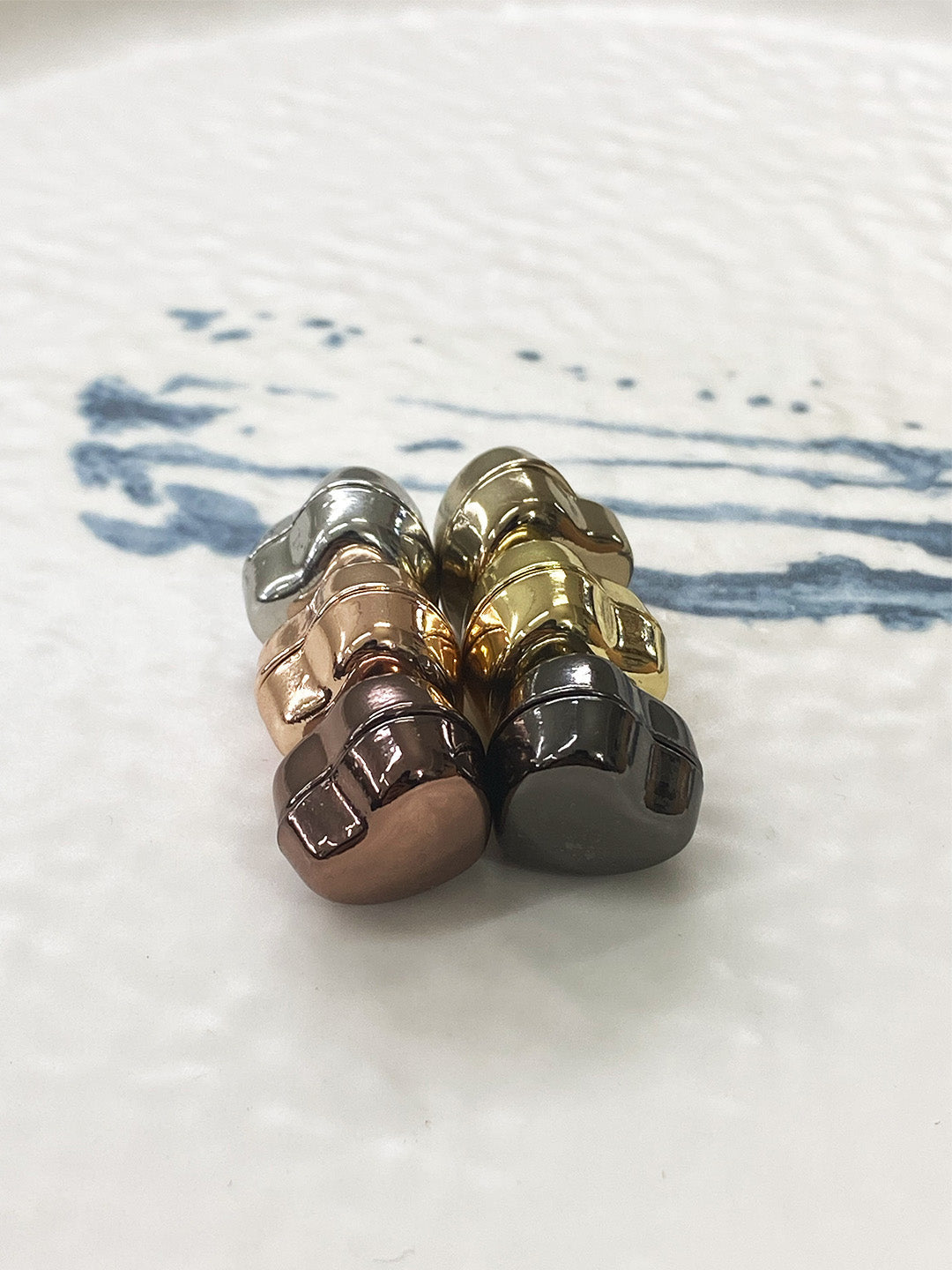 Hearts Metallic  Hijab Magnet-Assorted Set of 6