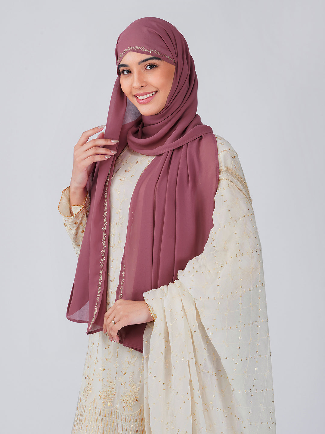 Noor Hijab - Brick Rose