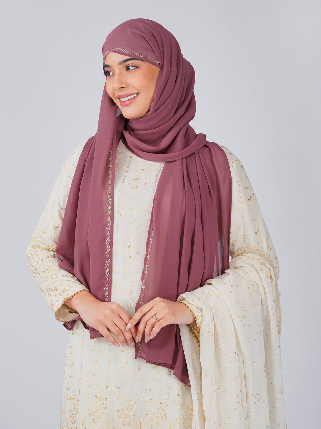 Noor Hijab - Brick Rose