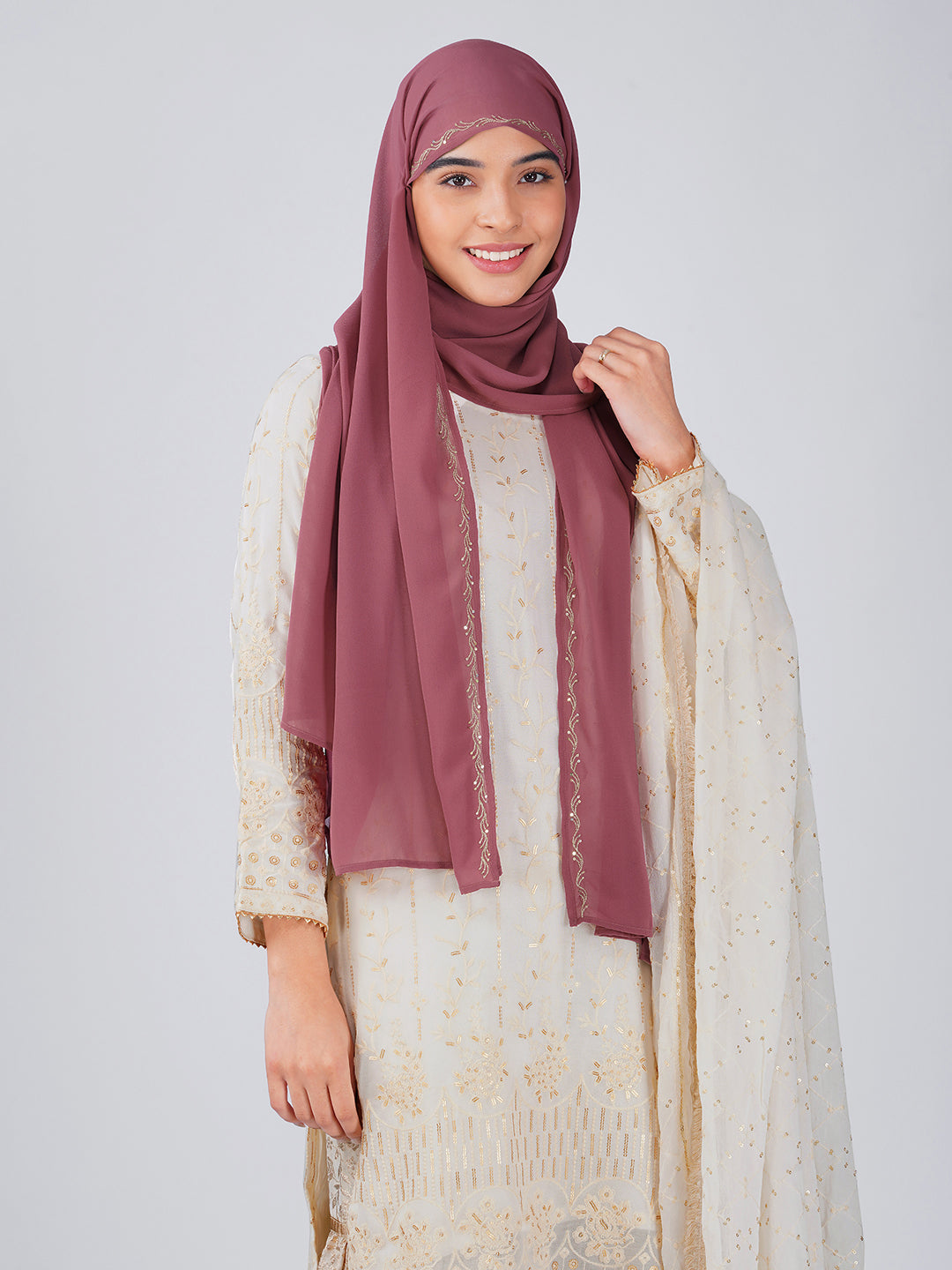 Noor Hijab - Brick Rose
