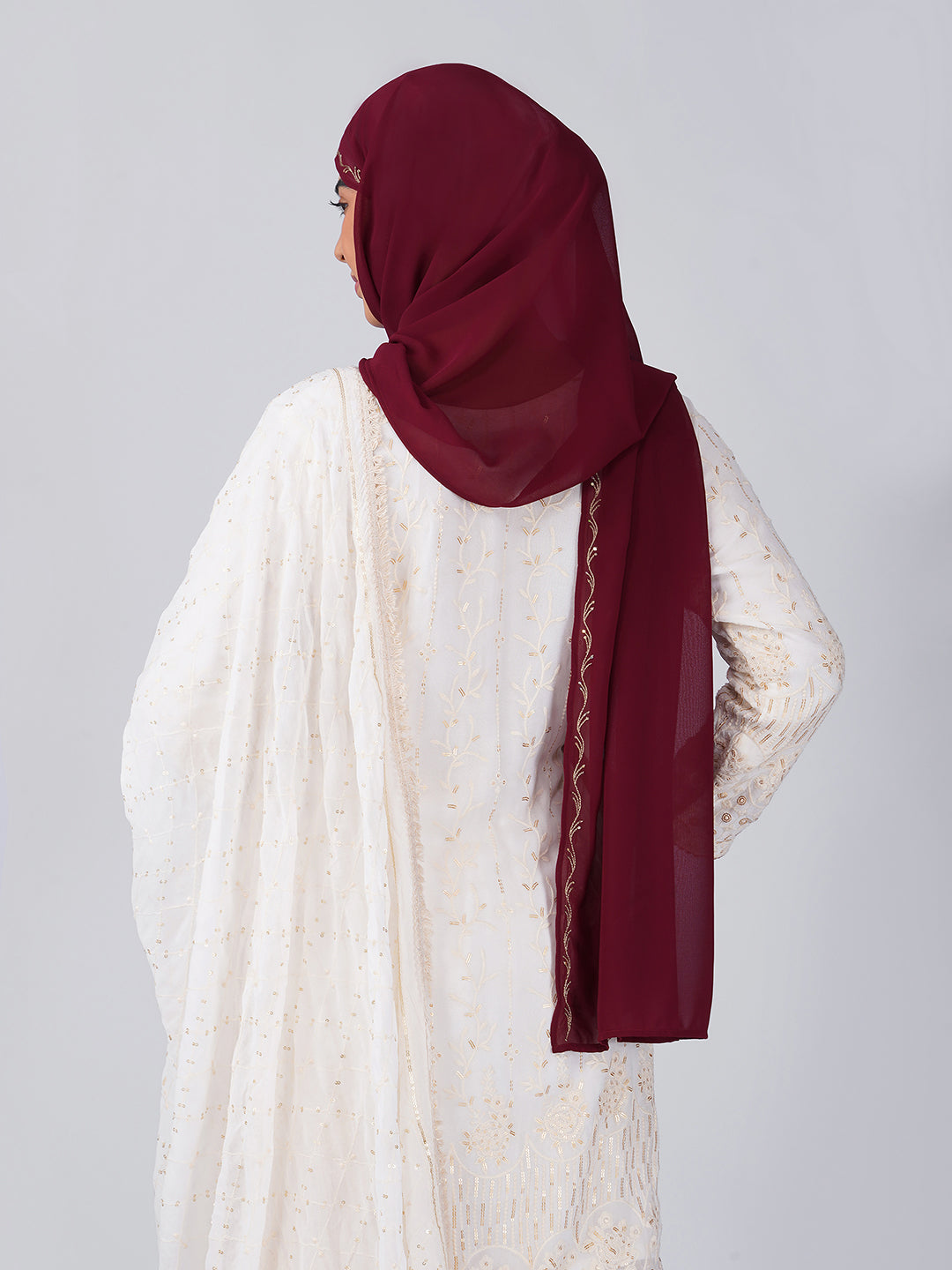 Noor Hijab - Maroon