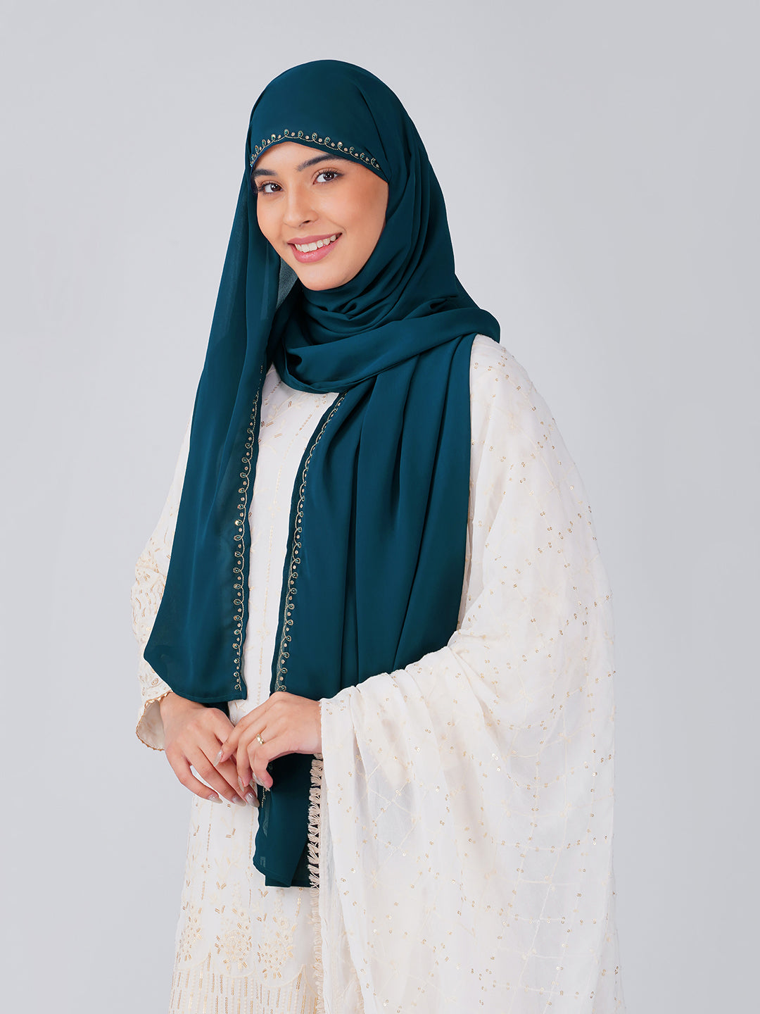 Noor Hijab - Teal Blue