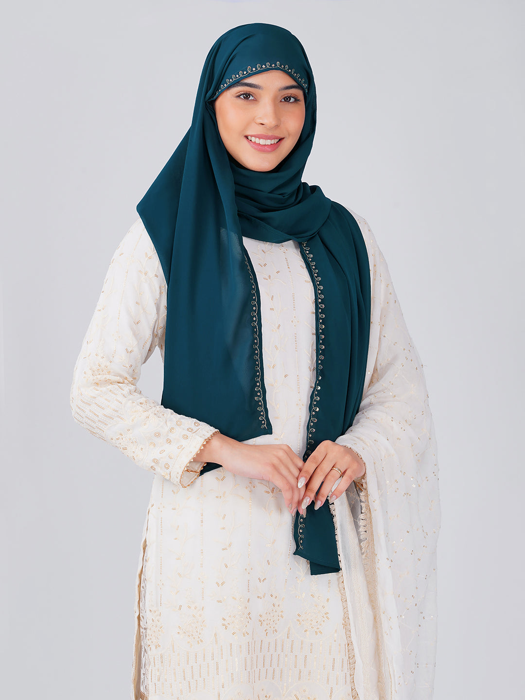 Noor Hijab - Teal Blue