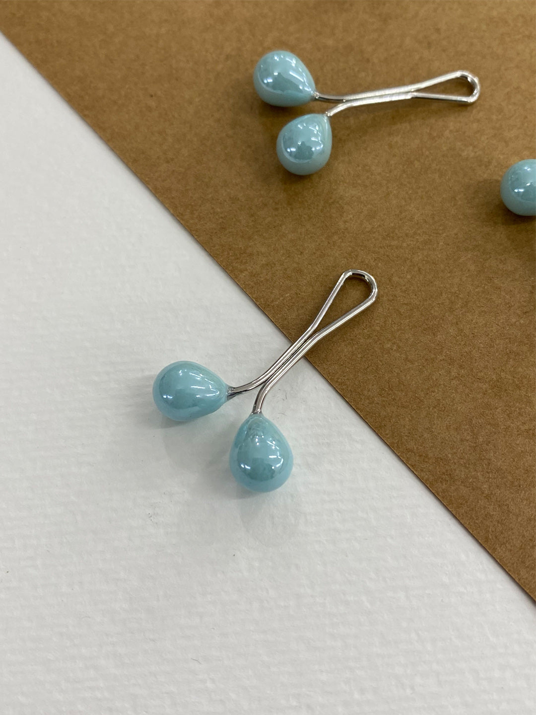 Drop Pearl Glider Pin-Set Of 5