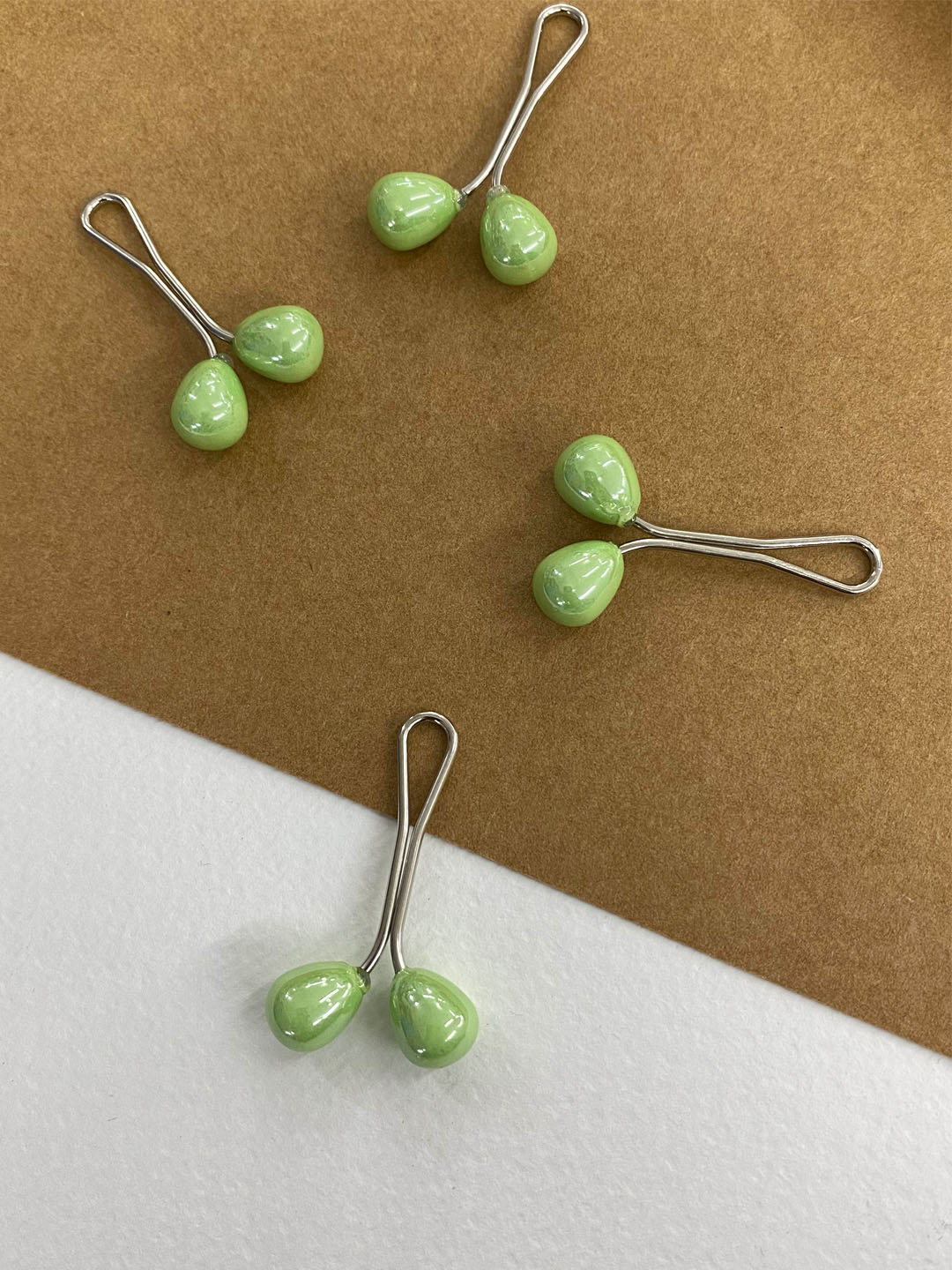 Drop Pearl Glider Pin-Set Of 5
