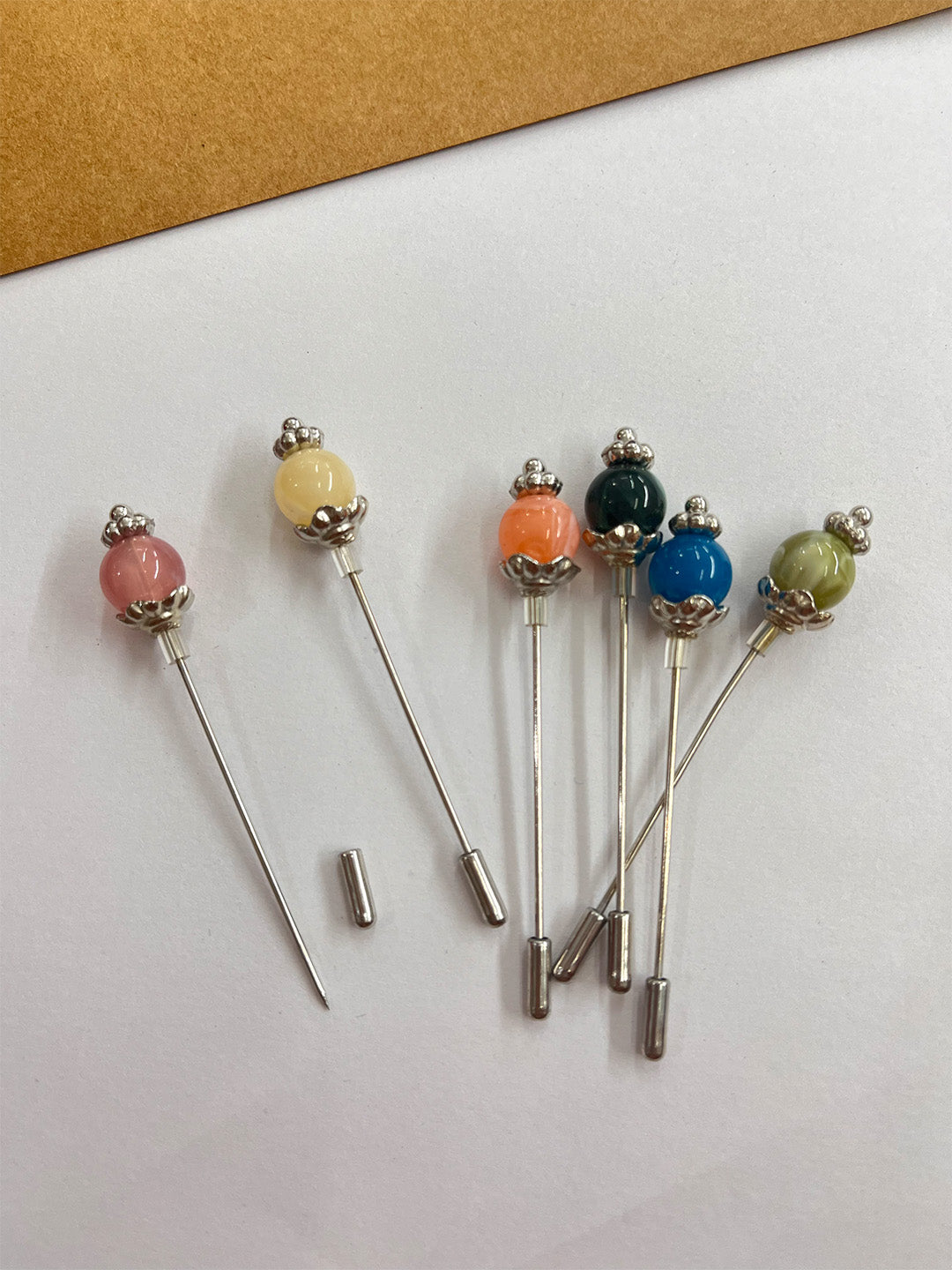 Round Bead Pins-Set of 6