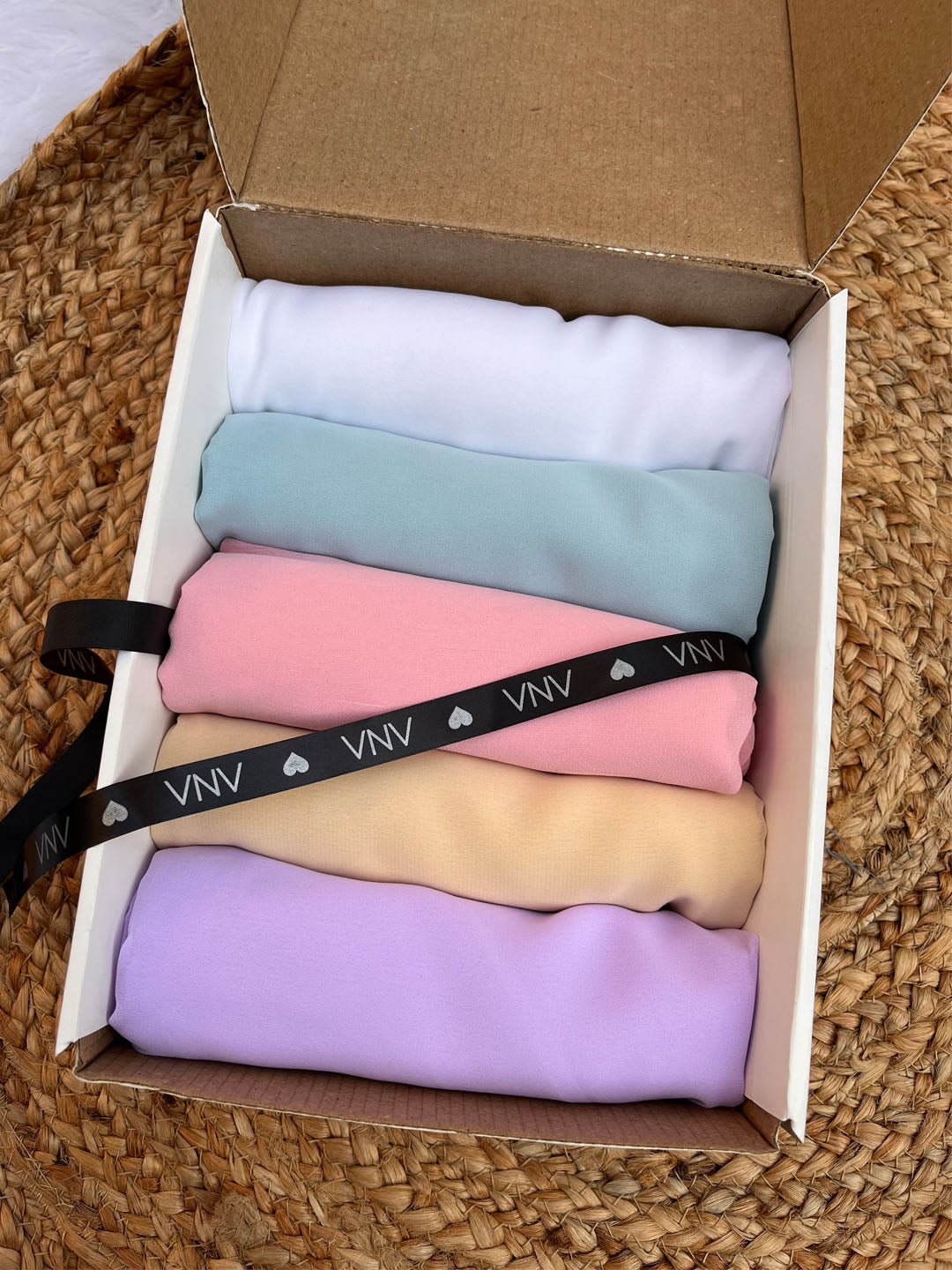 Premium Soft Georgette Hijab-Set Of 5