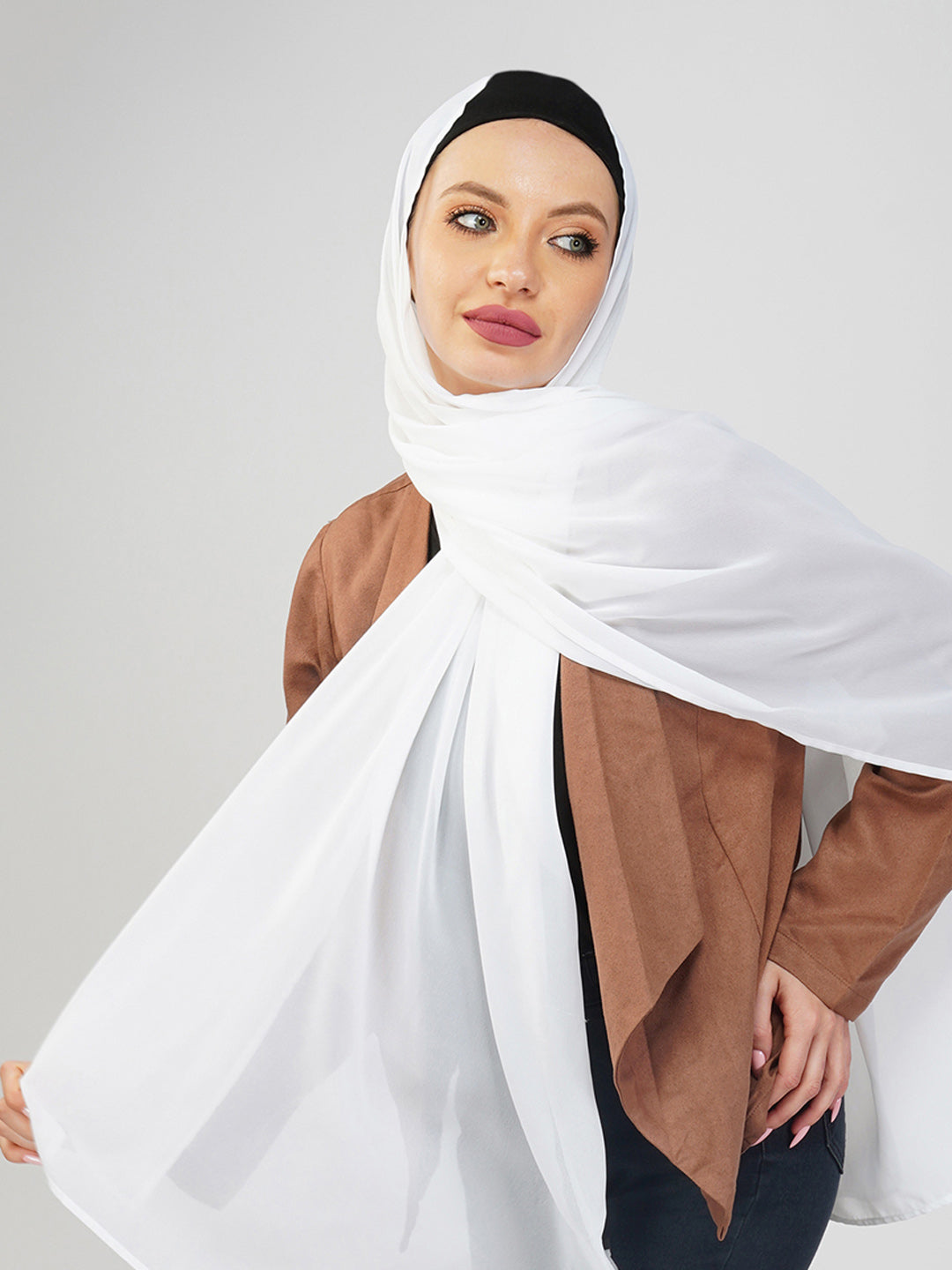 Premium Soft Georgette Hijab-Set Of 5