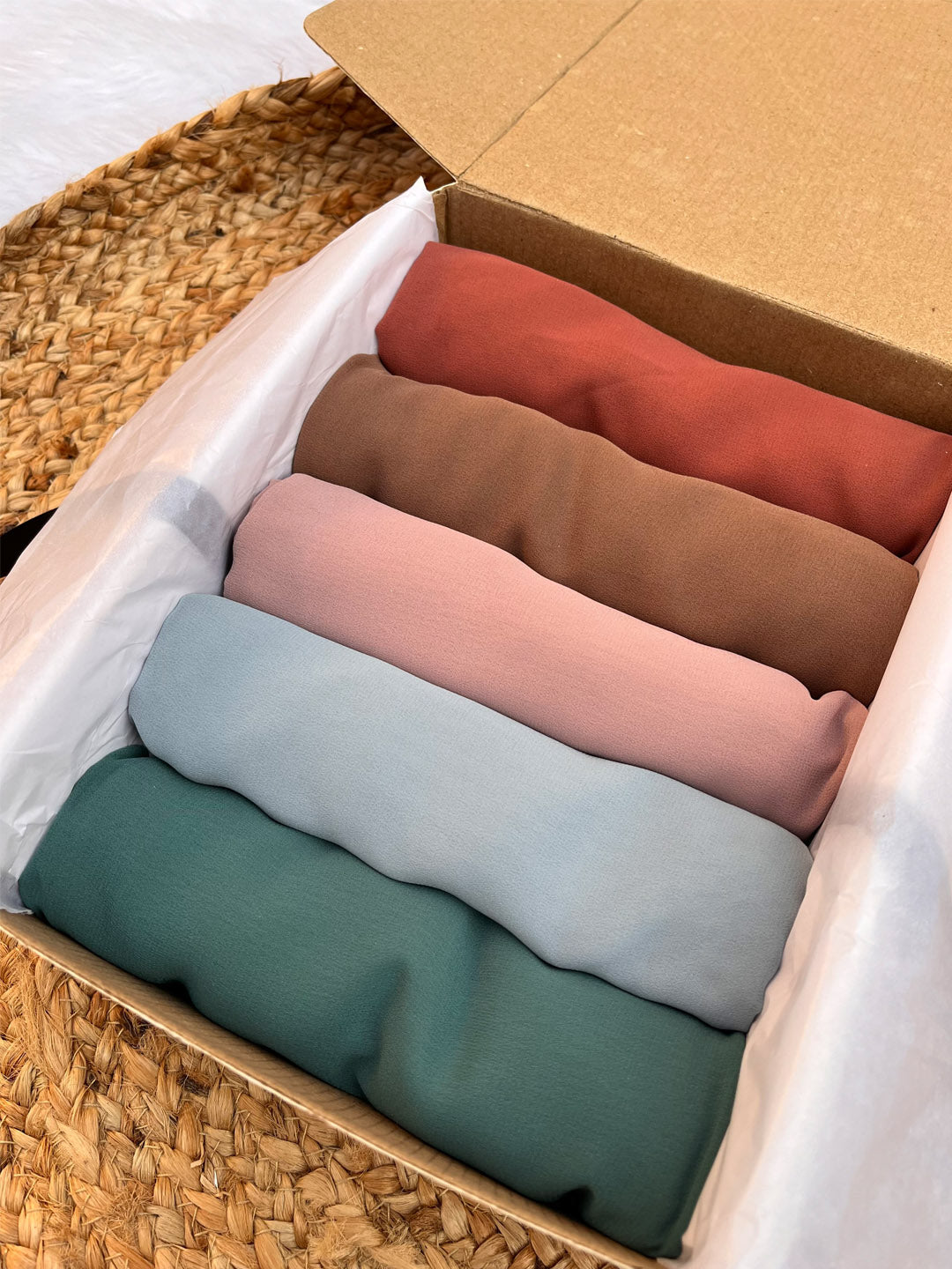 Premium Soft Georgette Hijab-Set Of 5