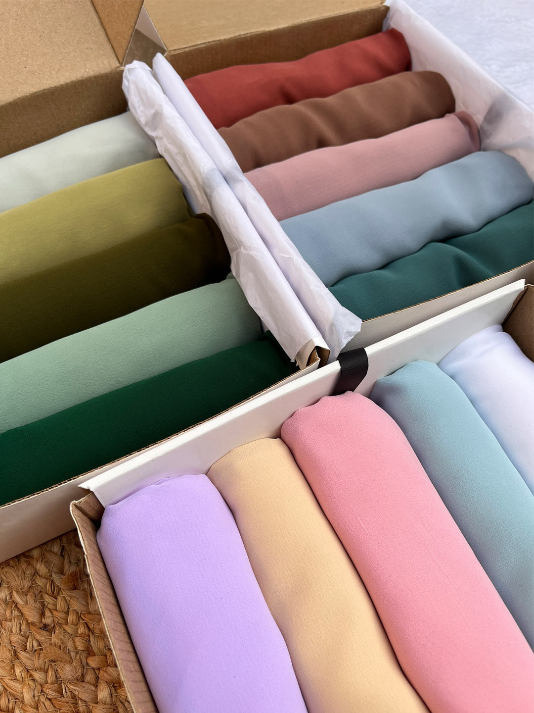 Premium Soft Georgette Hijab-Set Of 5