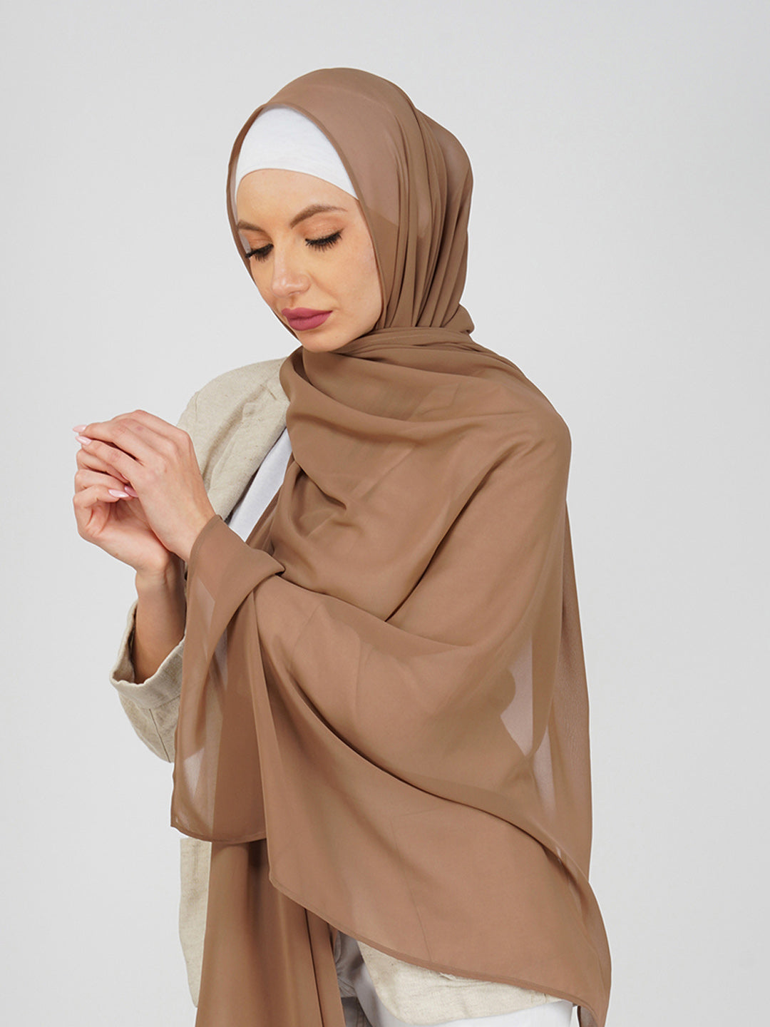 Premium Soft Georgette Hijab-Set Of 5