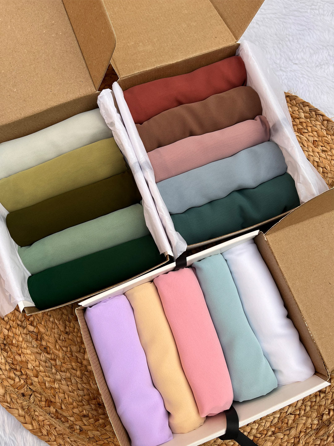 Premium Soft Georgette Hijab-Set Of 5