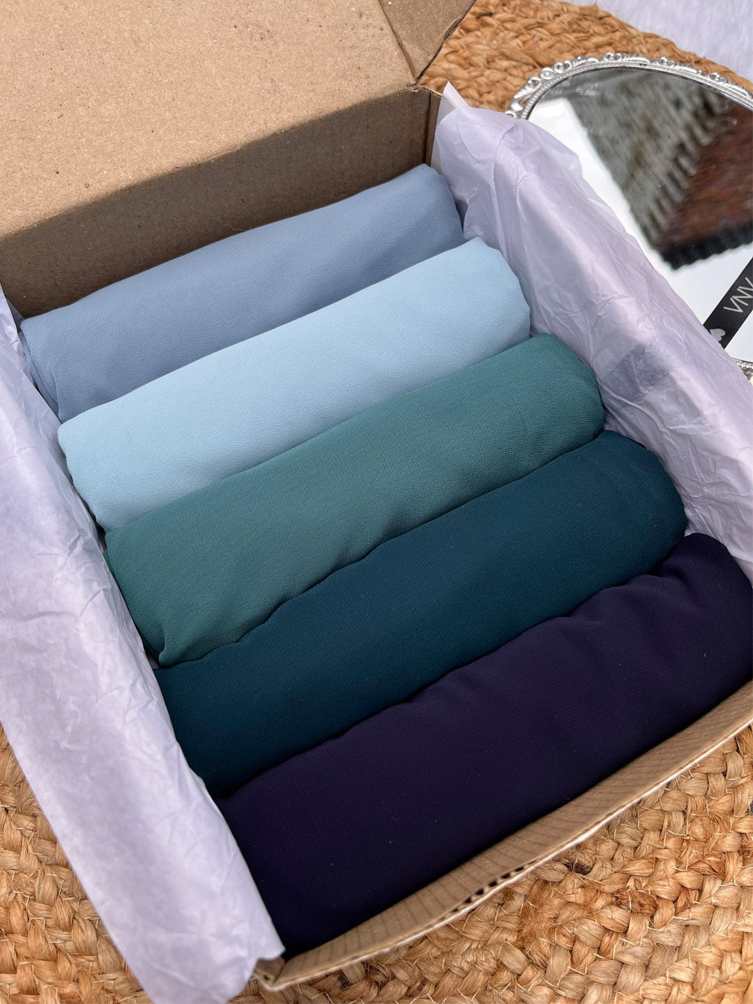 Premium Soft Georgette Hijab-Set Of 5