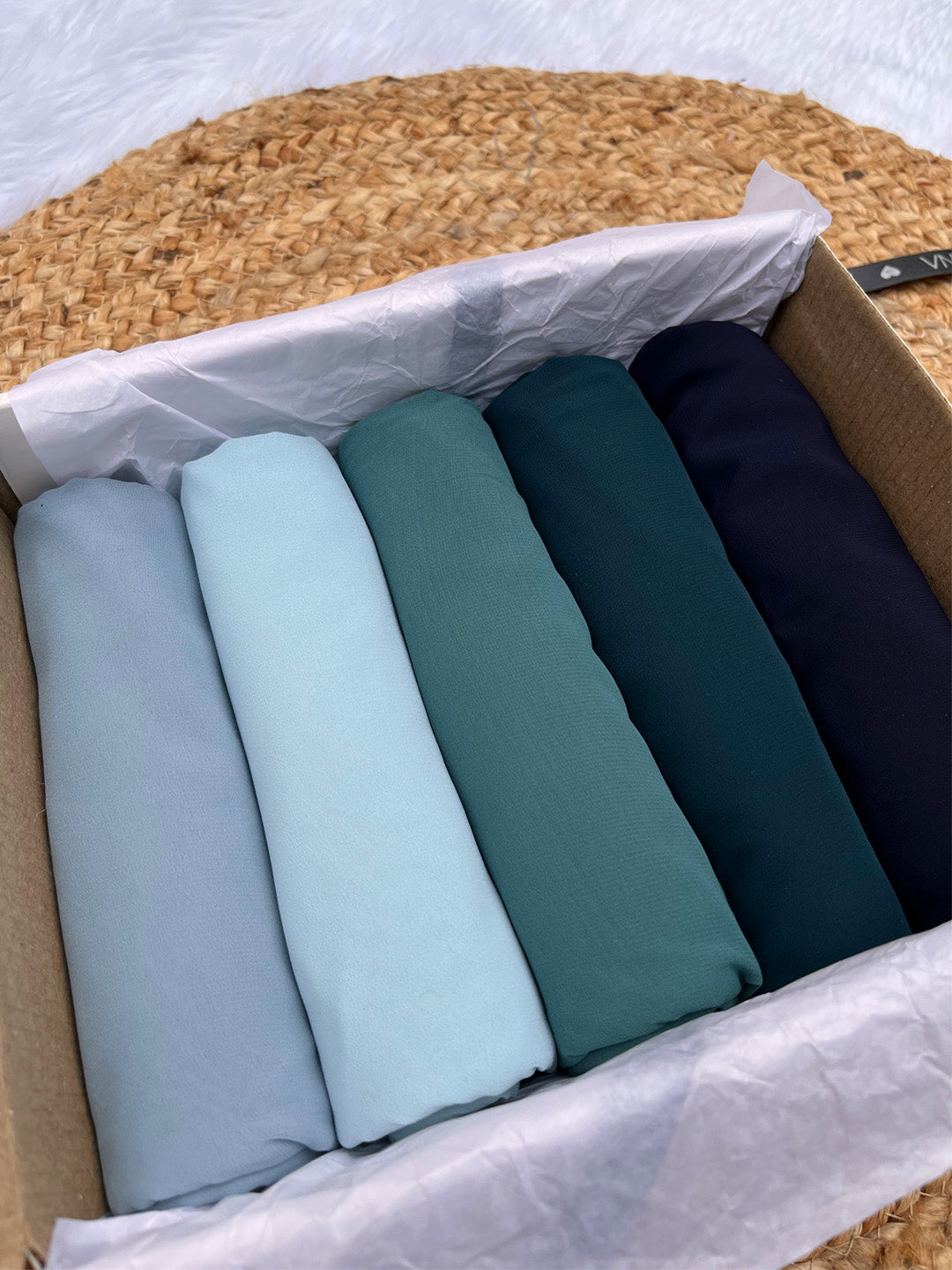 Premium Soft Georgette Hijab-Set Of 5