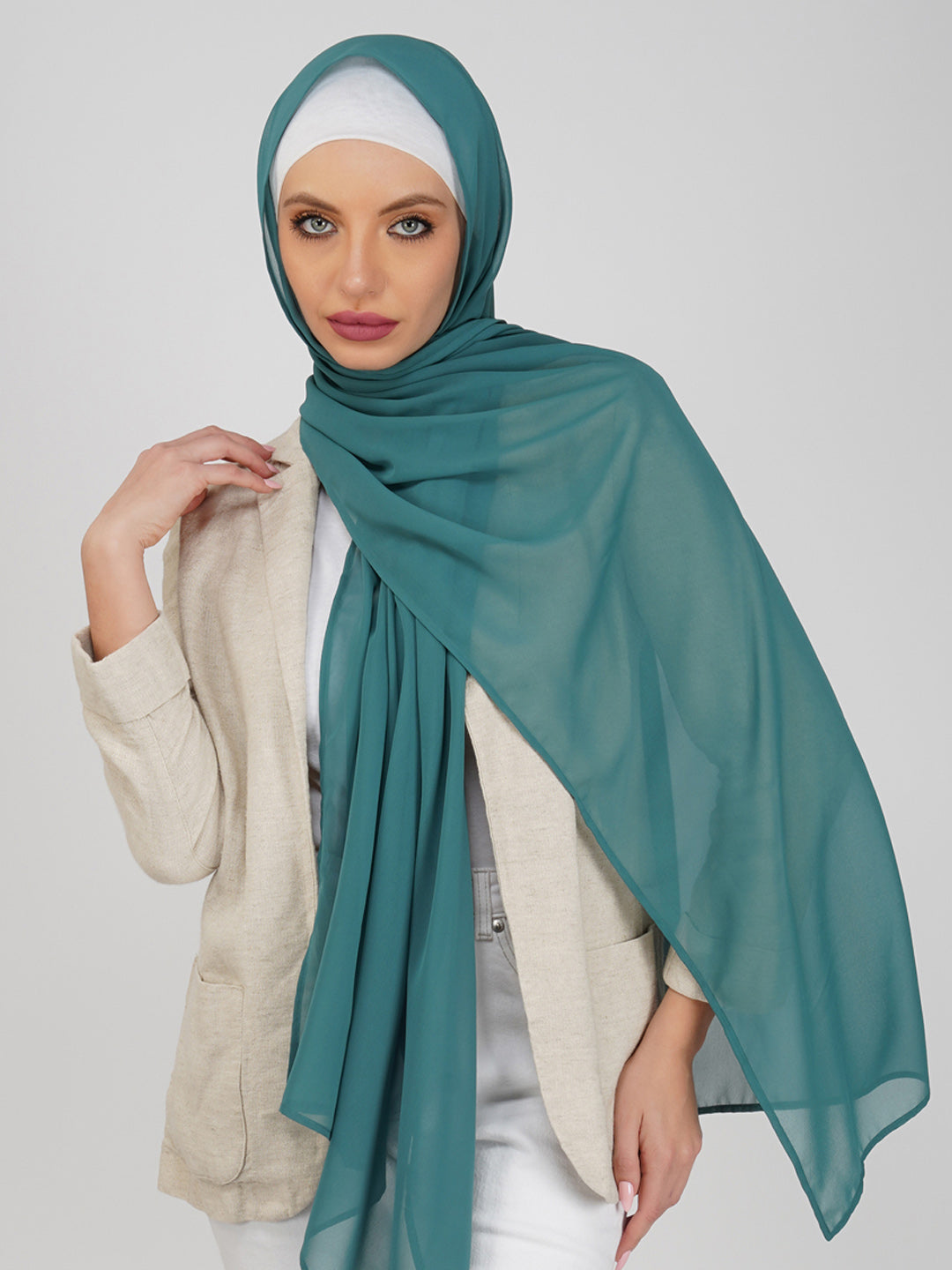 Premium Soft Georgette Hijab-Set Of 5