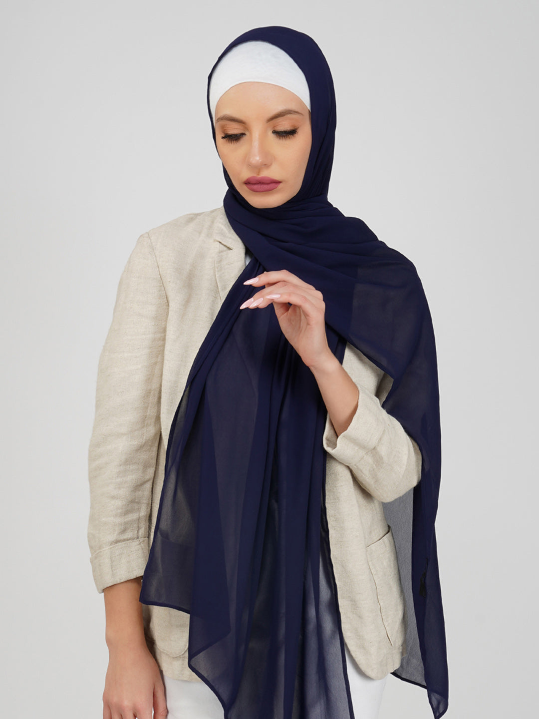 Premium Soft Georgette Hijab-Set Of 5
