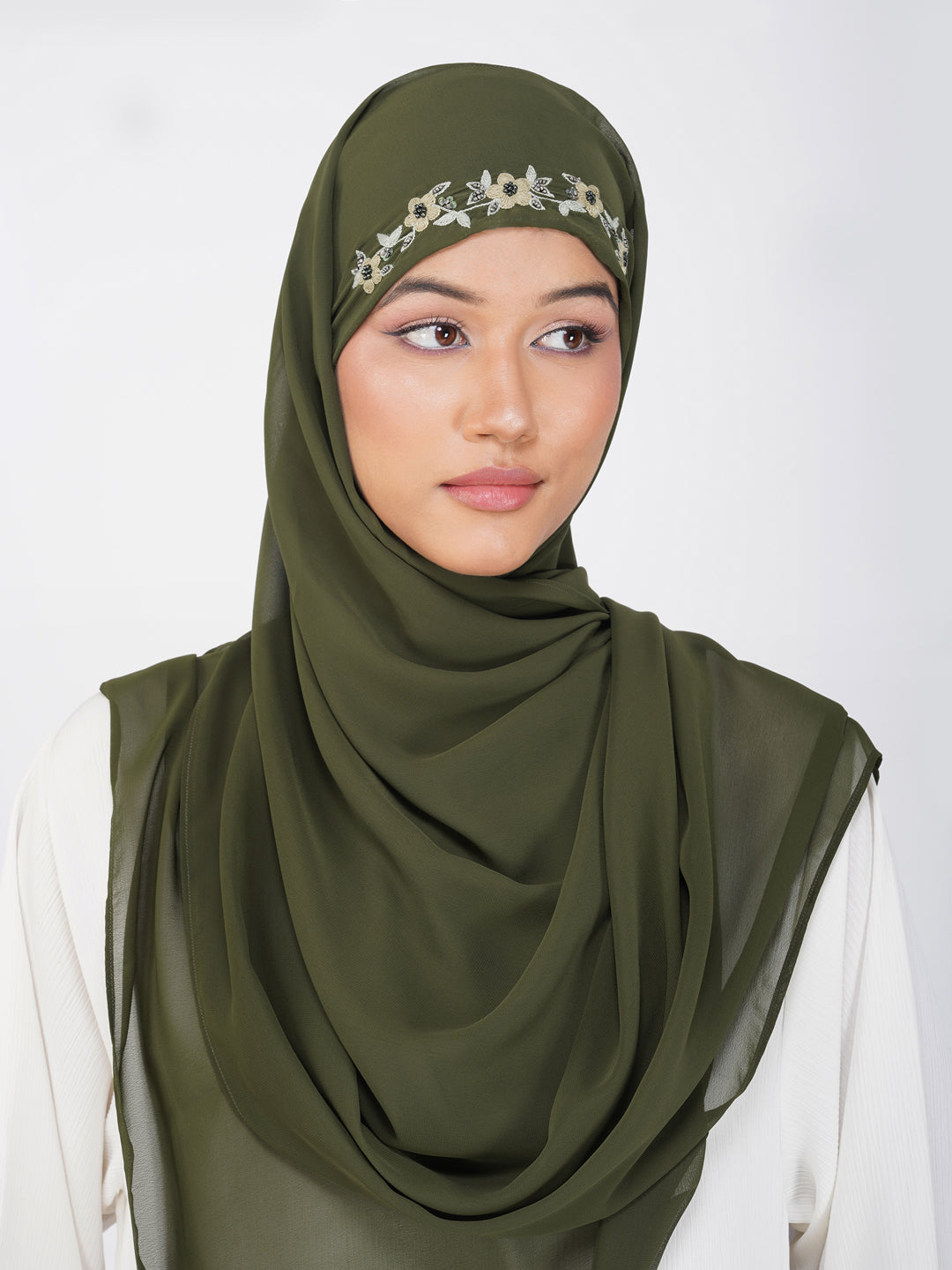 Zahra Hijab - Olive Green