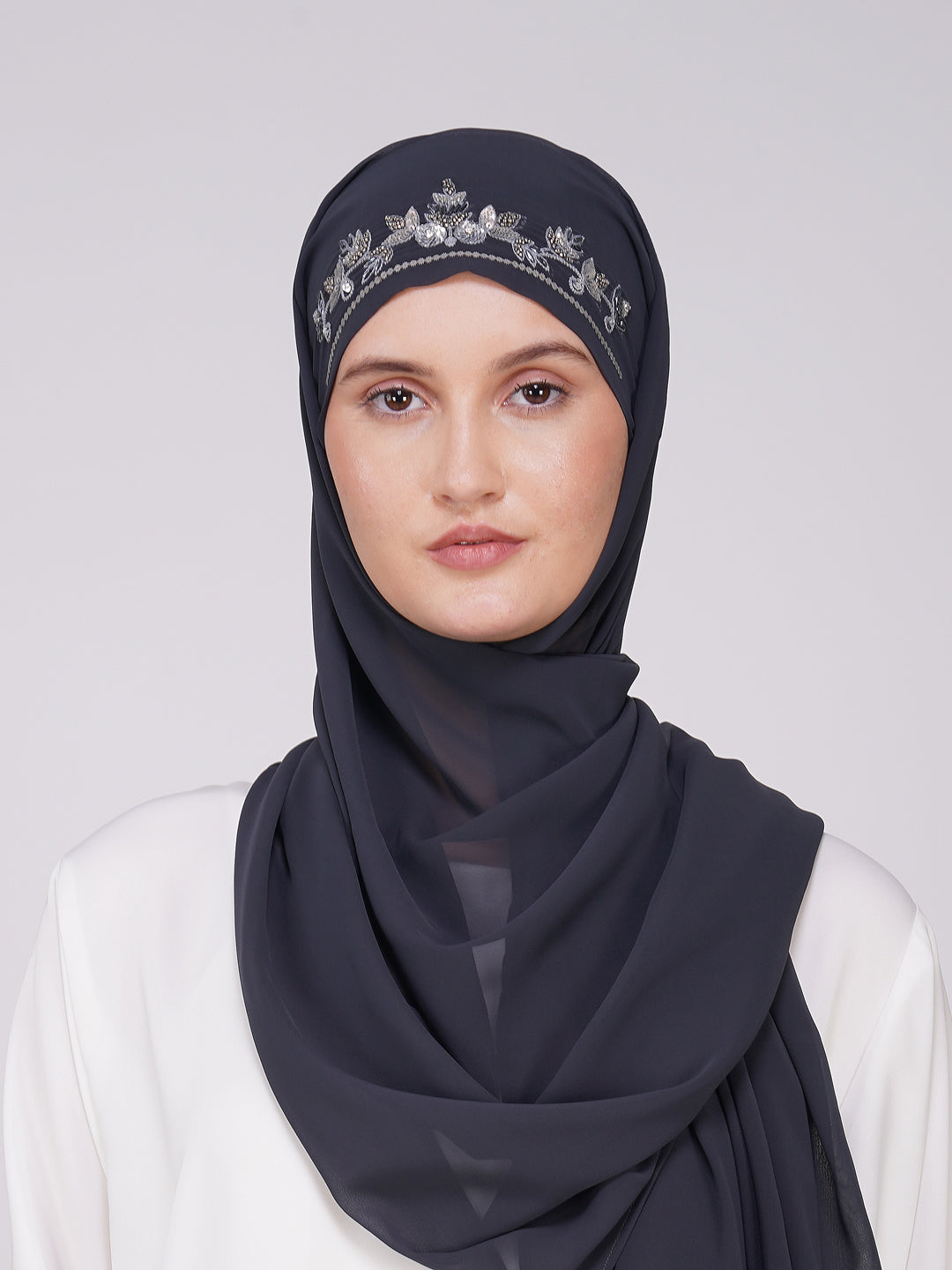 Zahra Hijab - Charcoal Grey